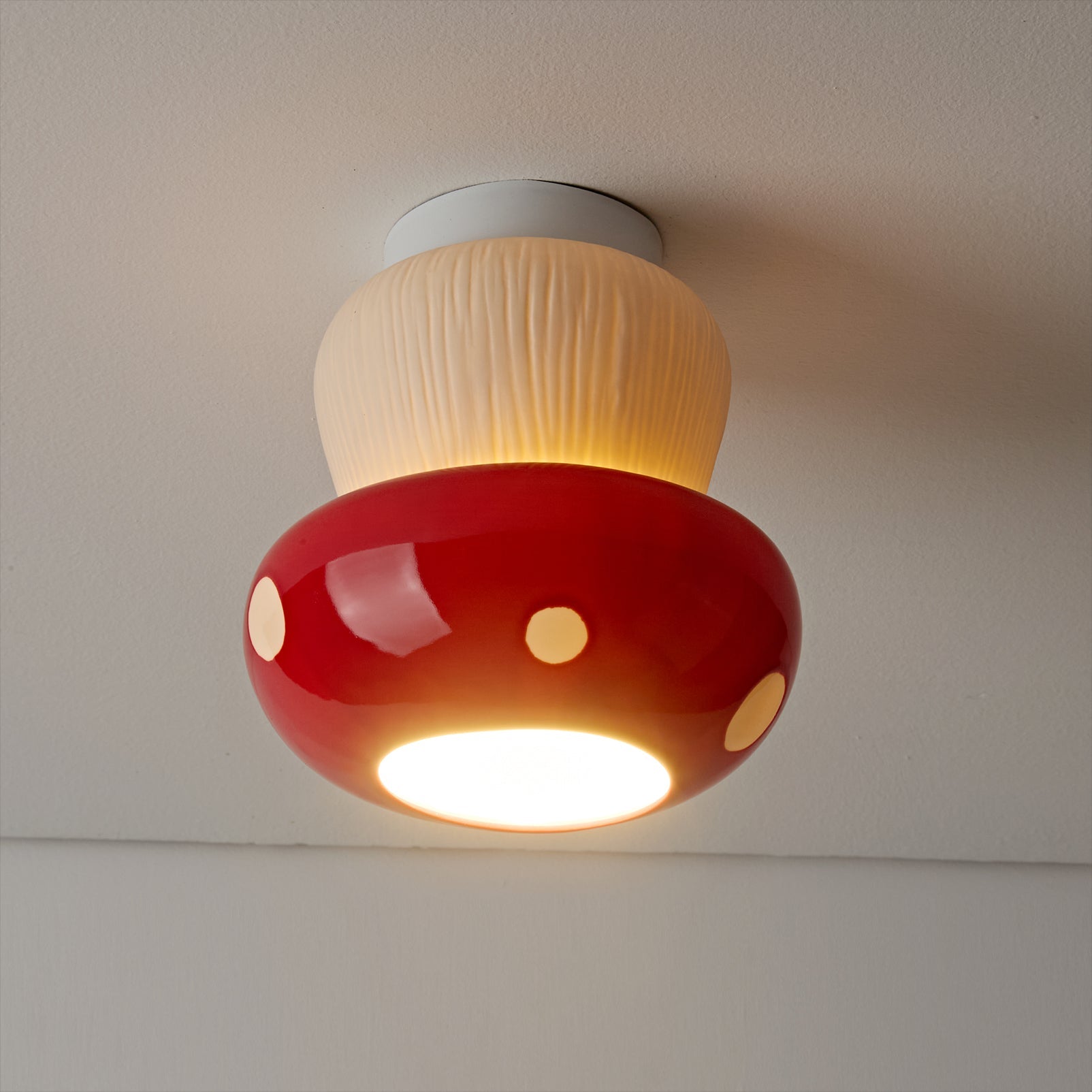 Millie Modern Ceramics Mushroom Ceiling Light