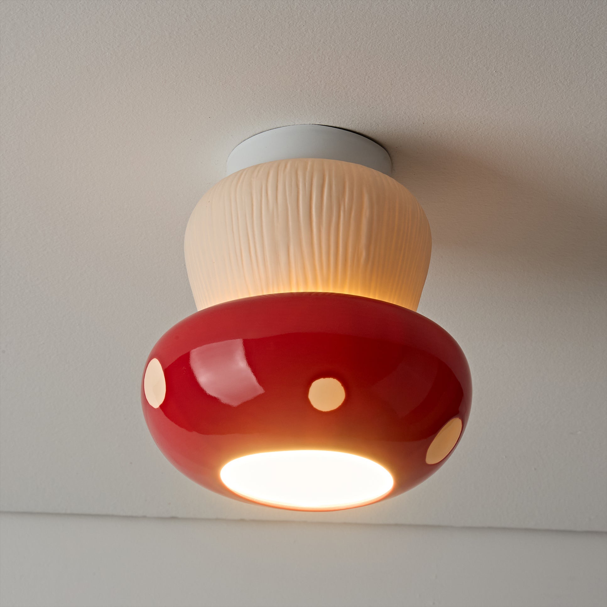 Millie Modern Ceramics Mushroom Ceiling Light