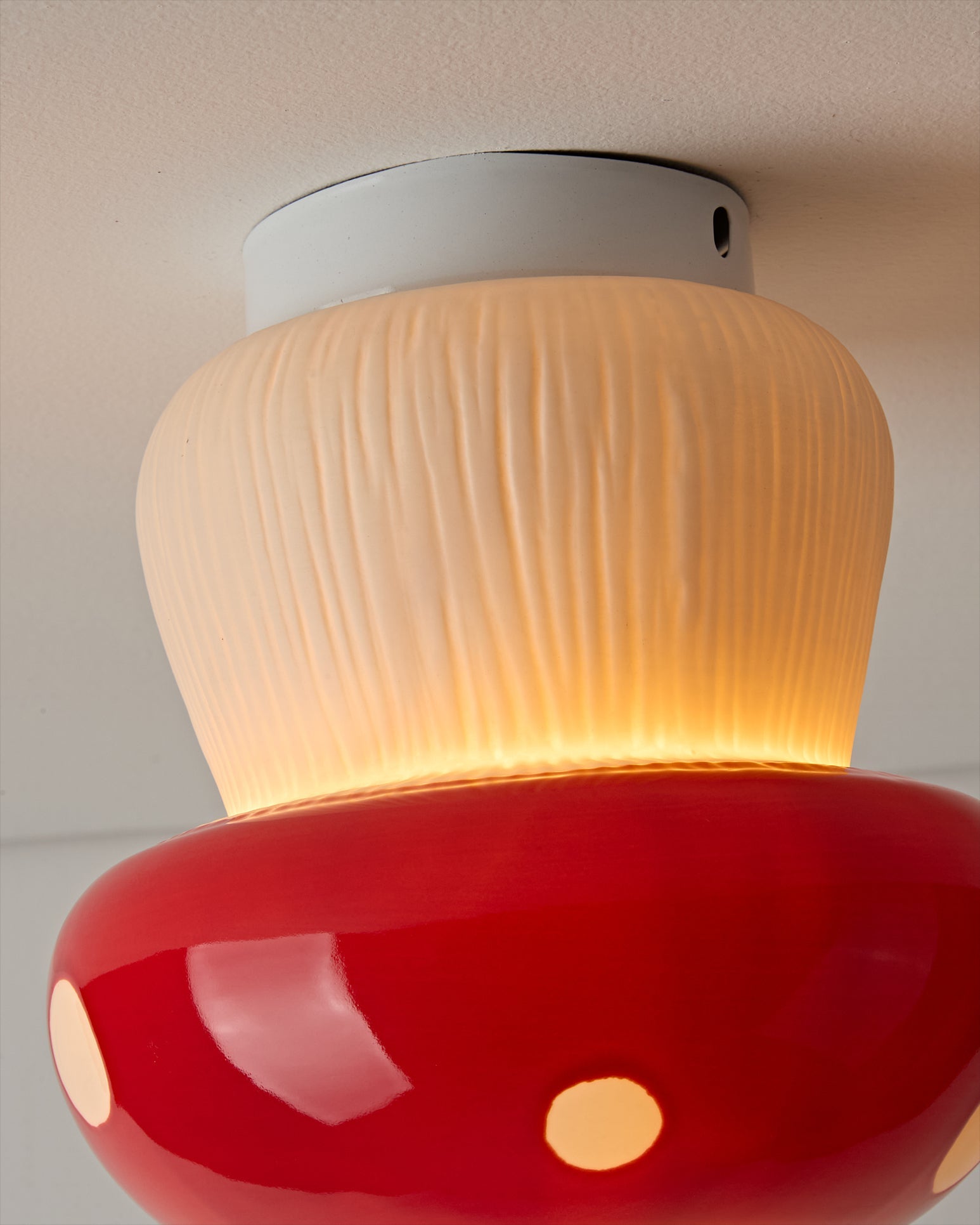 Millie Modern Ceramics Mushroom Ceiling Light
