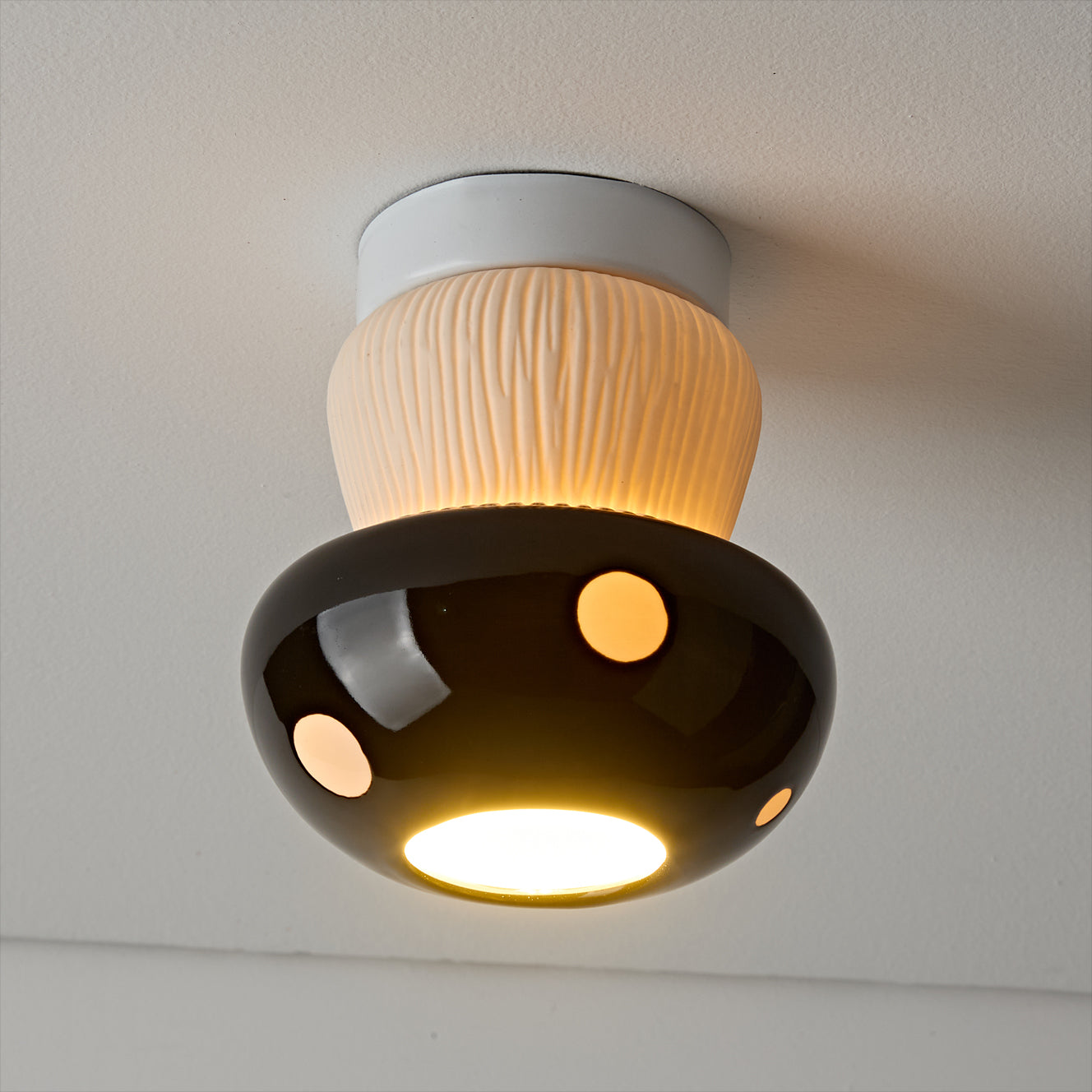 Millie Modern Ceramics Mushroom Ceiling Light