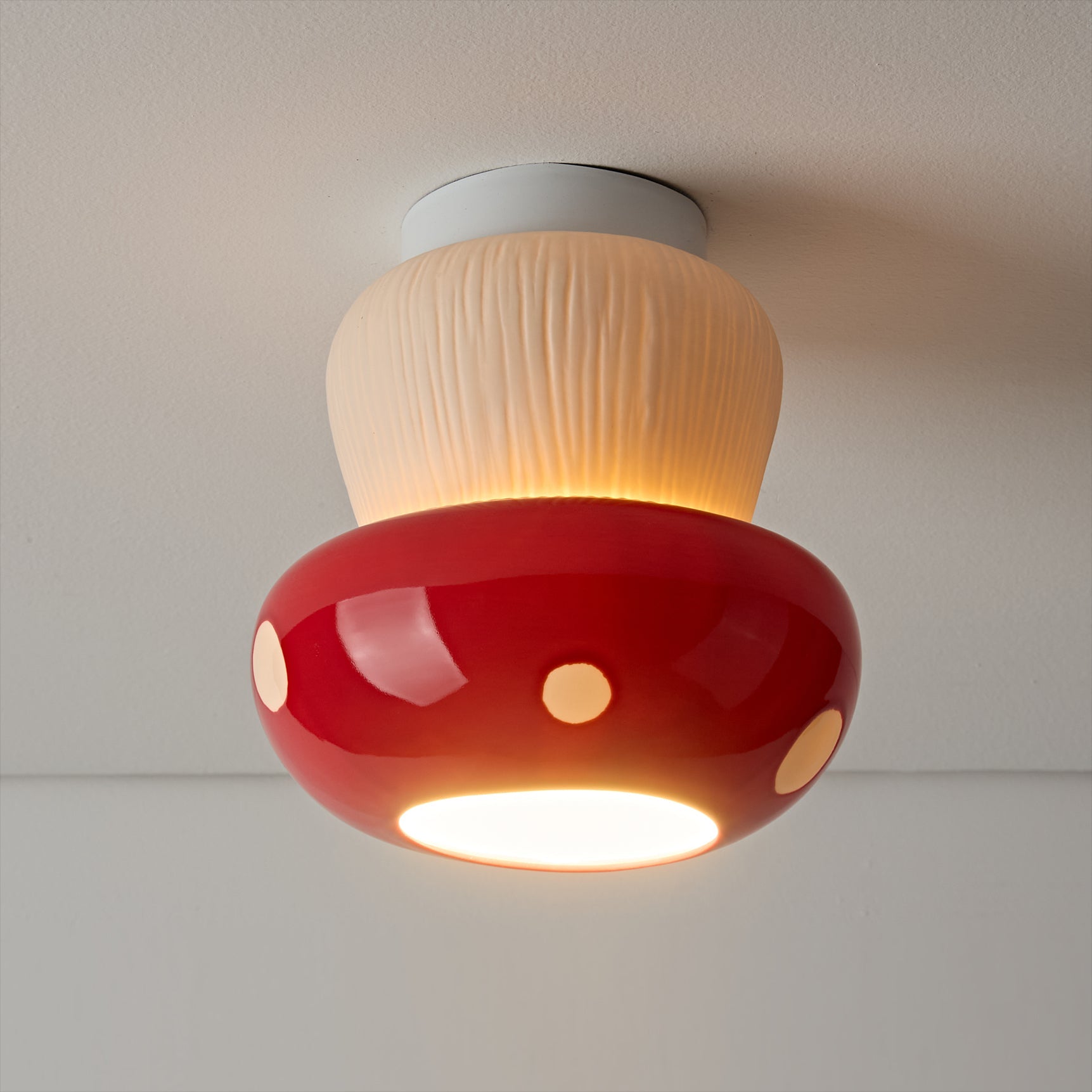 Millie Modern Ceramics Mushroom Ceiling Light