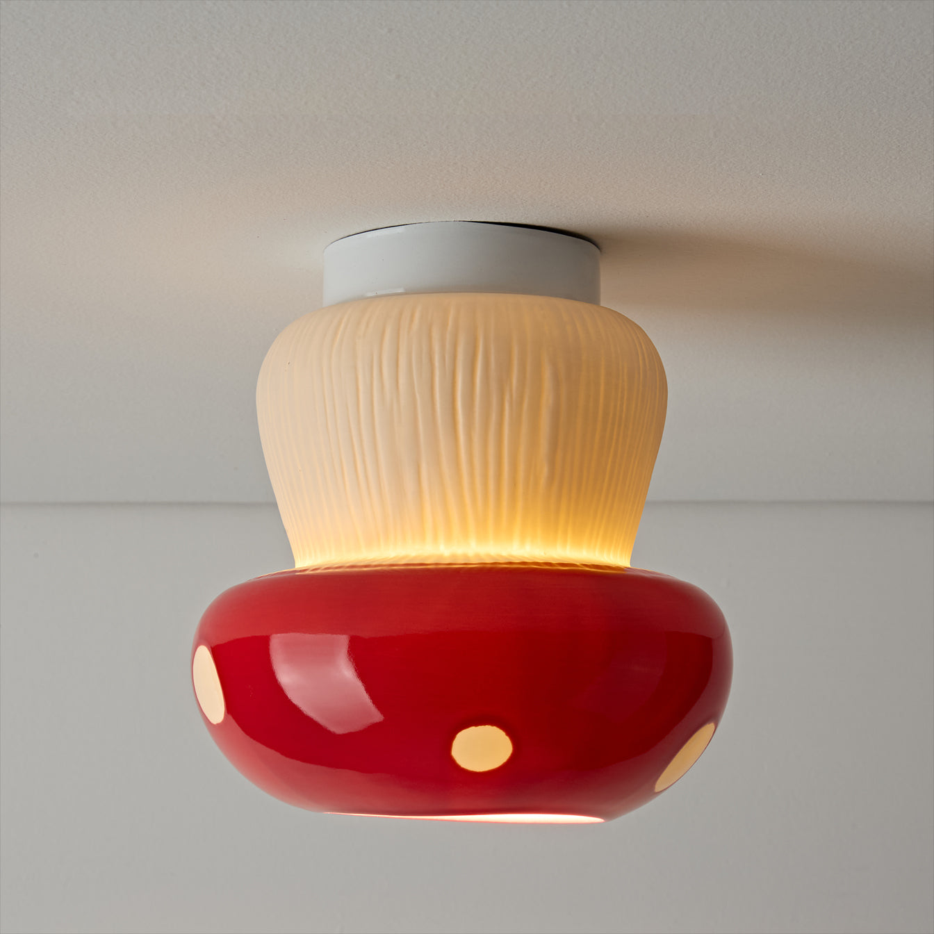 Millie Modern Ceramics Mushroom Ceiling Light