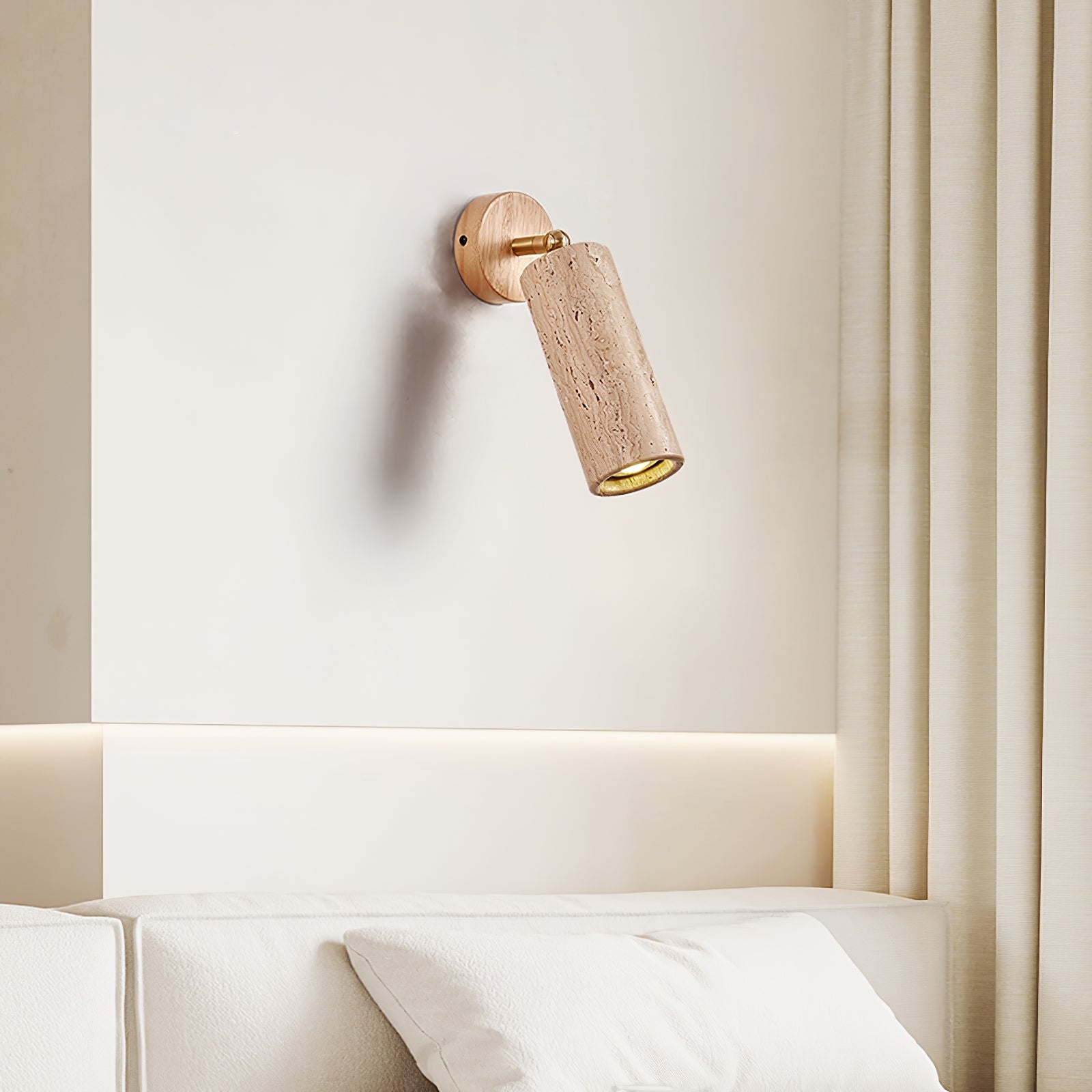 Erzorus Minimalist Travertine Wall Light - Blowlighting