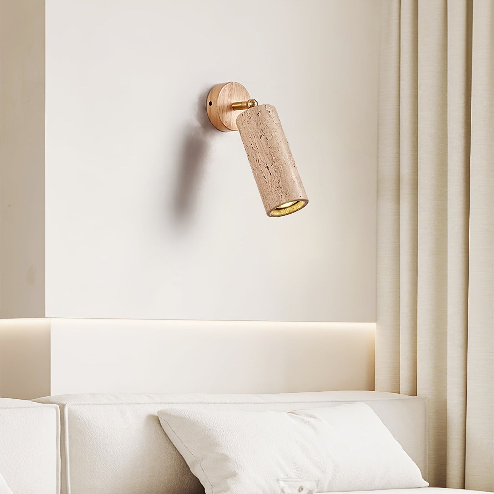 Erzorus Minimalist Travertine Wall Light - Blowlighting