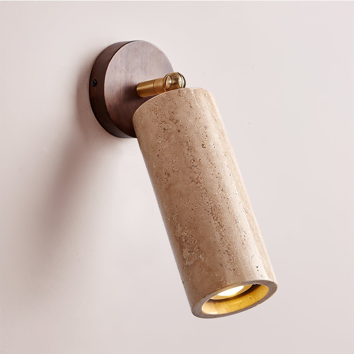 Erzorus Minimalist Travertine Wall Light - Blowlighting