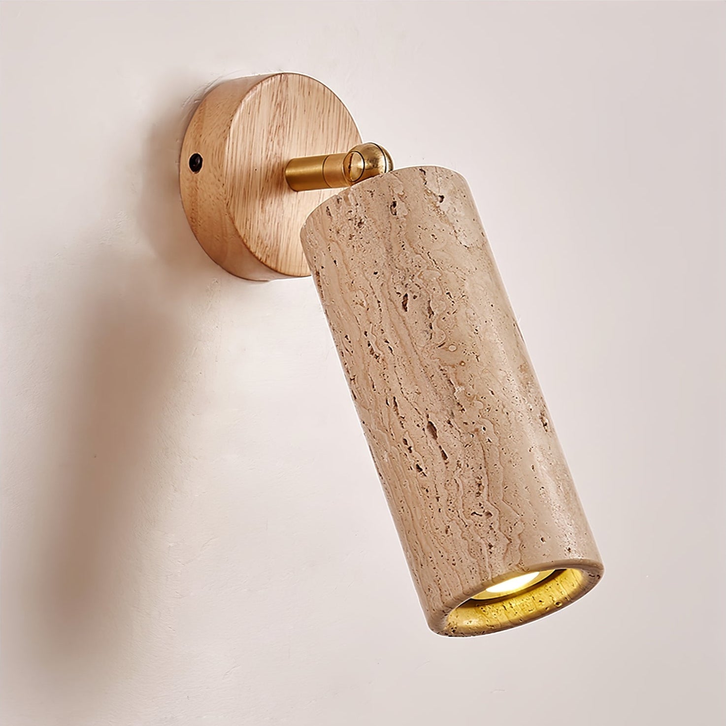 Erzorus Minimalist Travertine Wall Light - Blowlighting