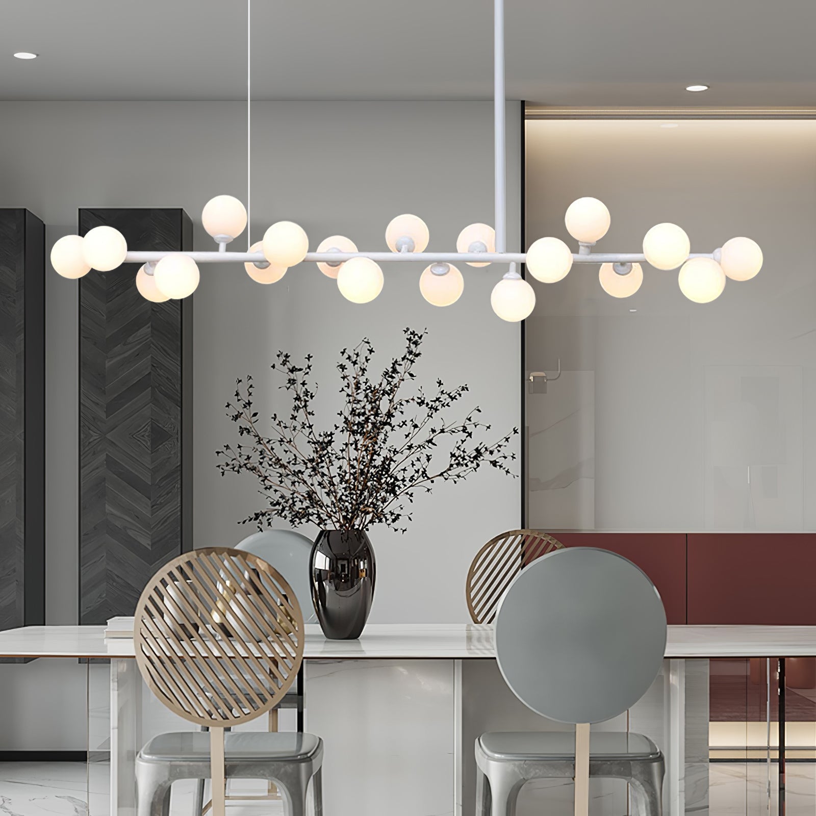 Lumiray Black Linear Globe Pendant Light - Blowlighting