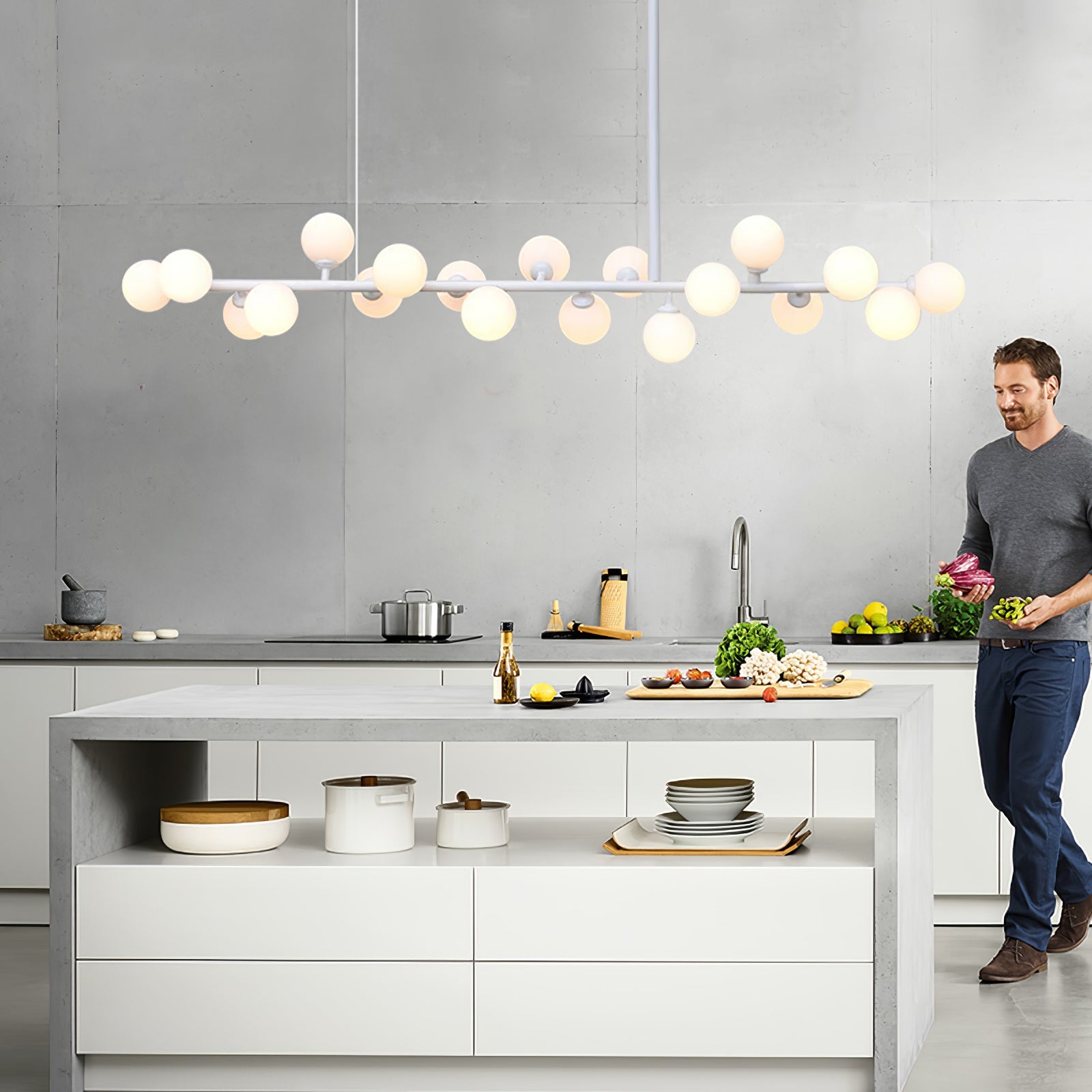 Lumiray Black Linear Globe Pendant Light - Blowlighting
