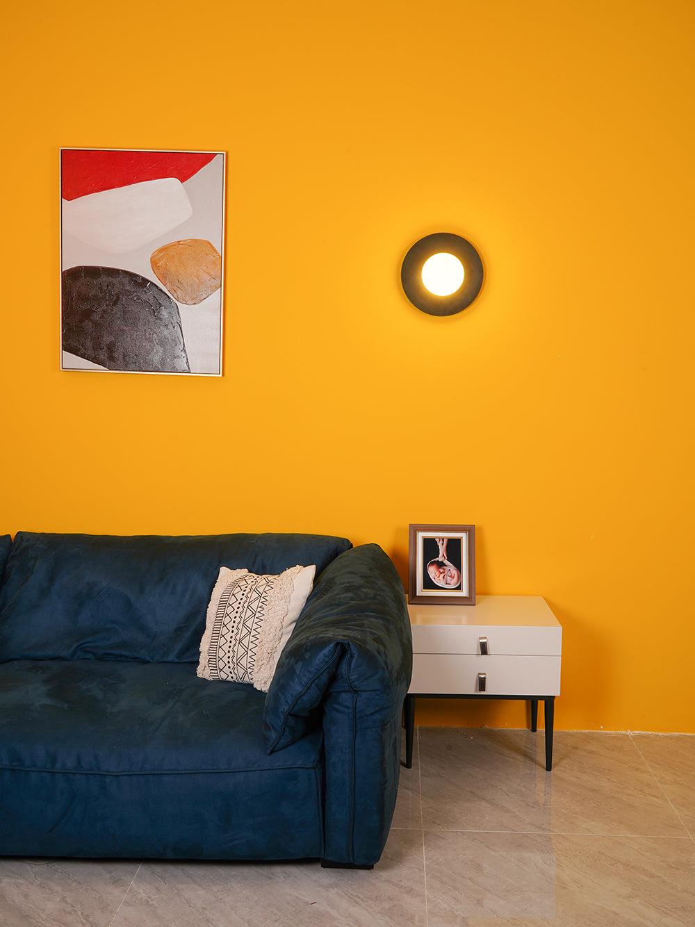 Round Glass Art Wall Lamp - Blowlighting