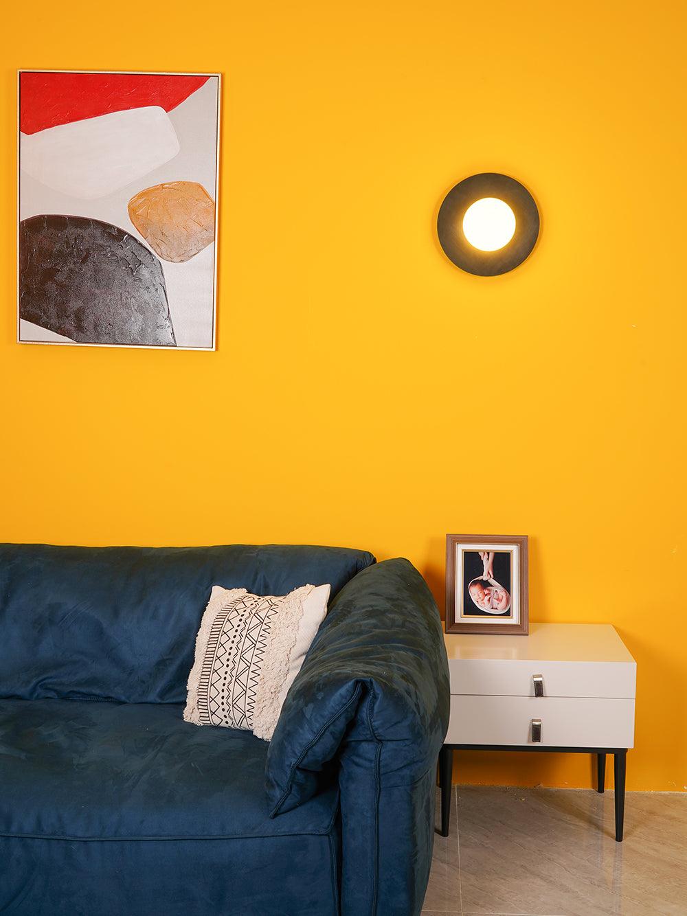 Round Glass Art Wall Lamp - Blowlighting