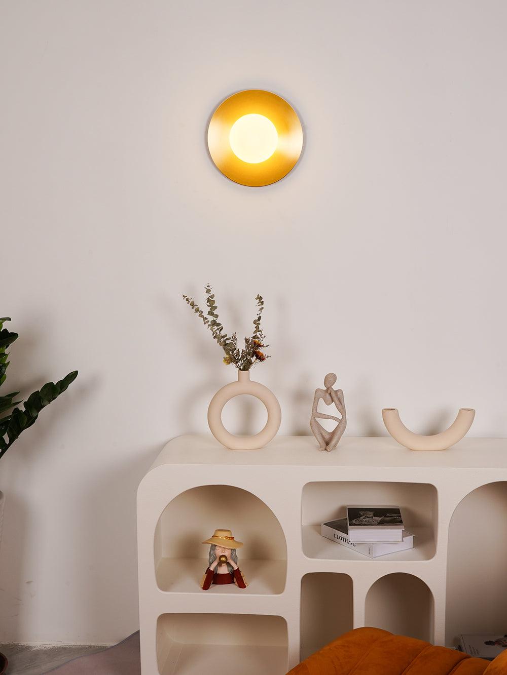 Round Glass Art Wall Lamp - Blowlighting