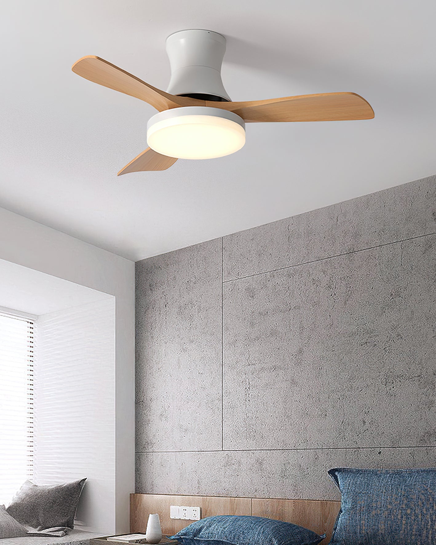 Minka Minimalist ABS Ceiling Fan Light