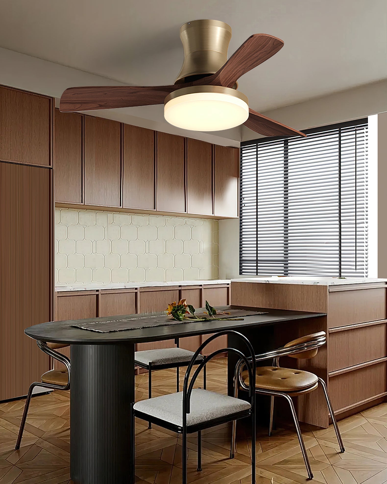 Minka Minimalist ABS Ceiling Fan Light