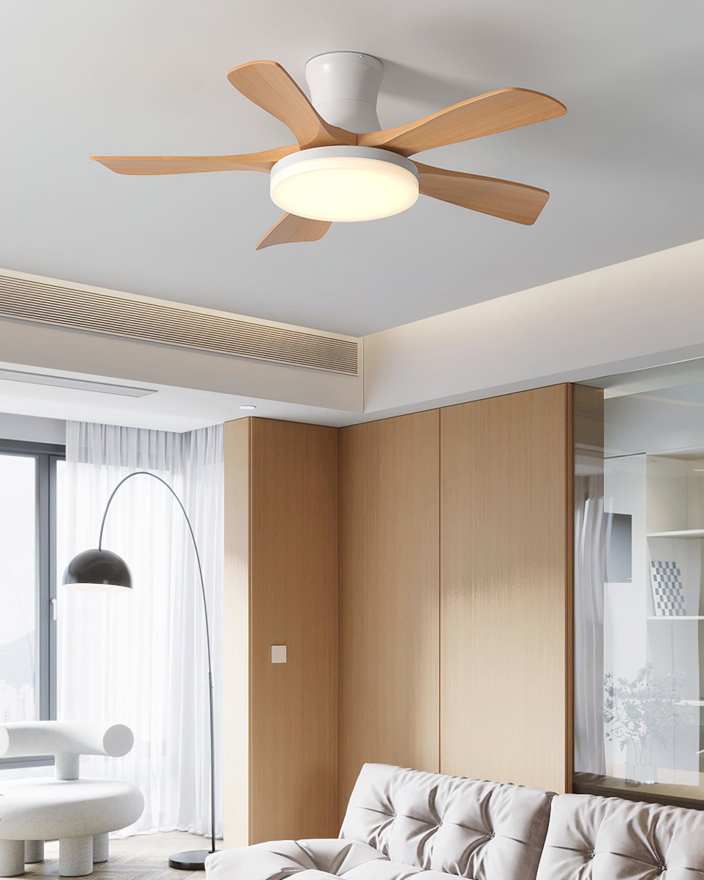 Minka Minimalist ABS Ceiling Fan Light
