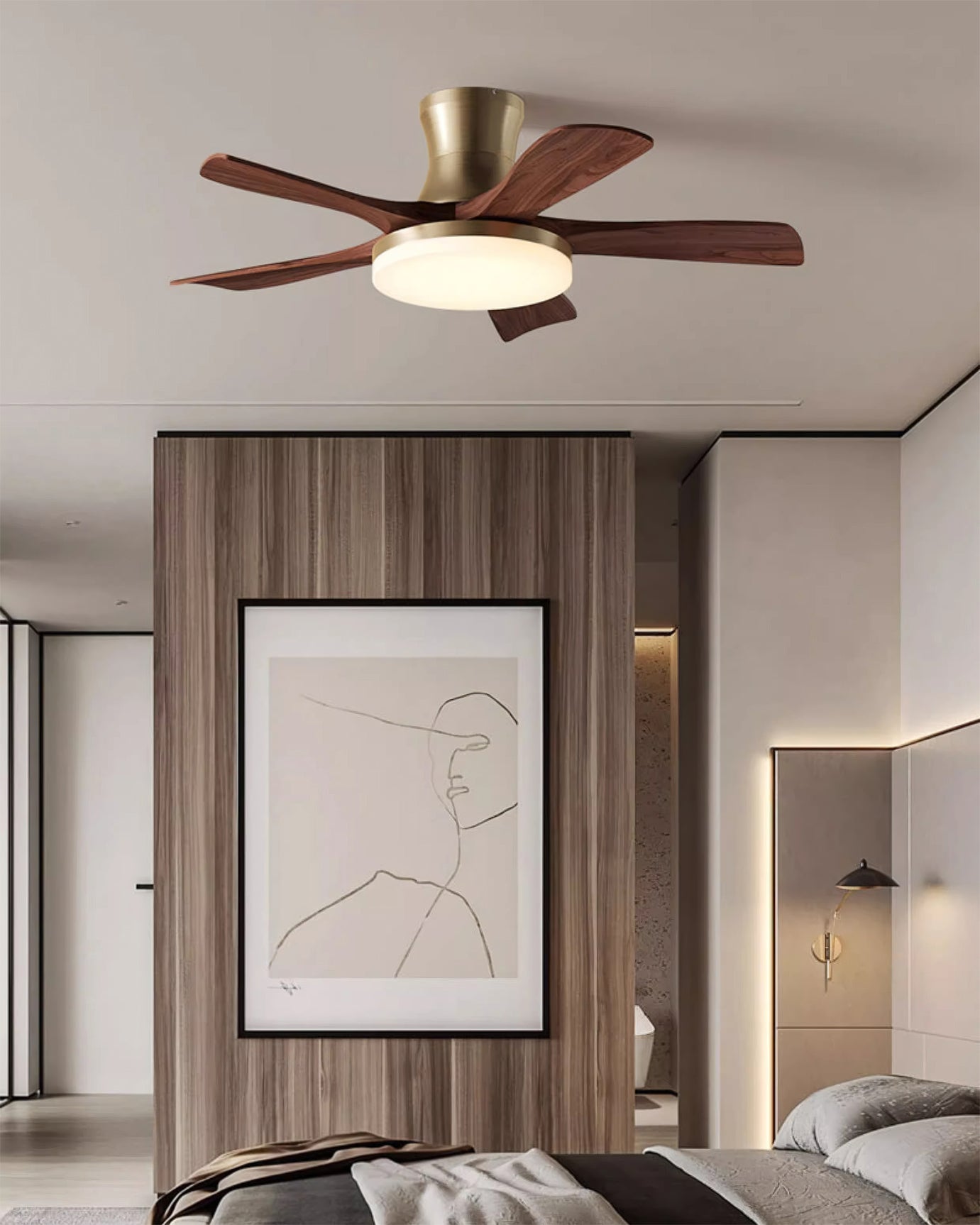 Minka Minimalist ABS Ceiling Fan Light