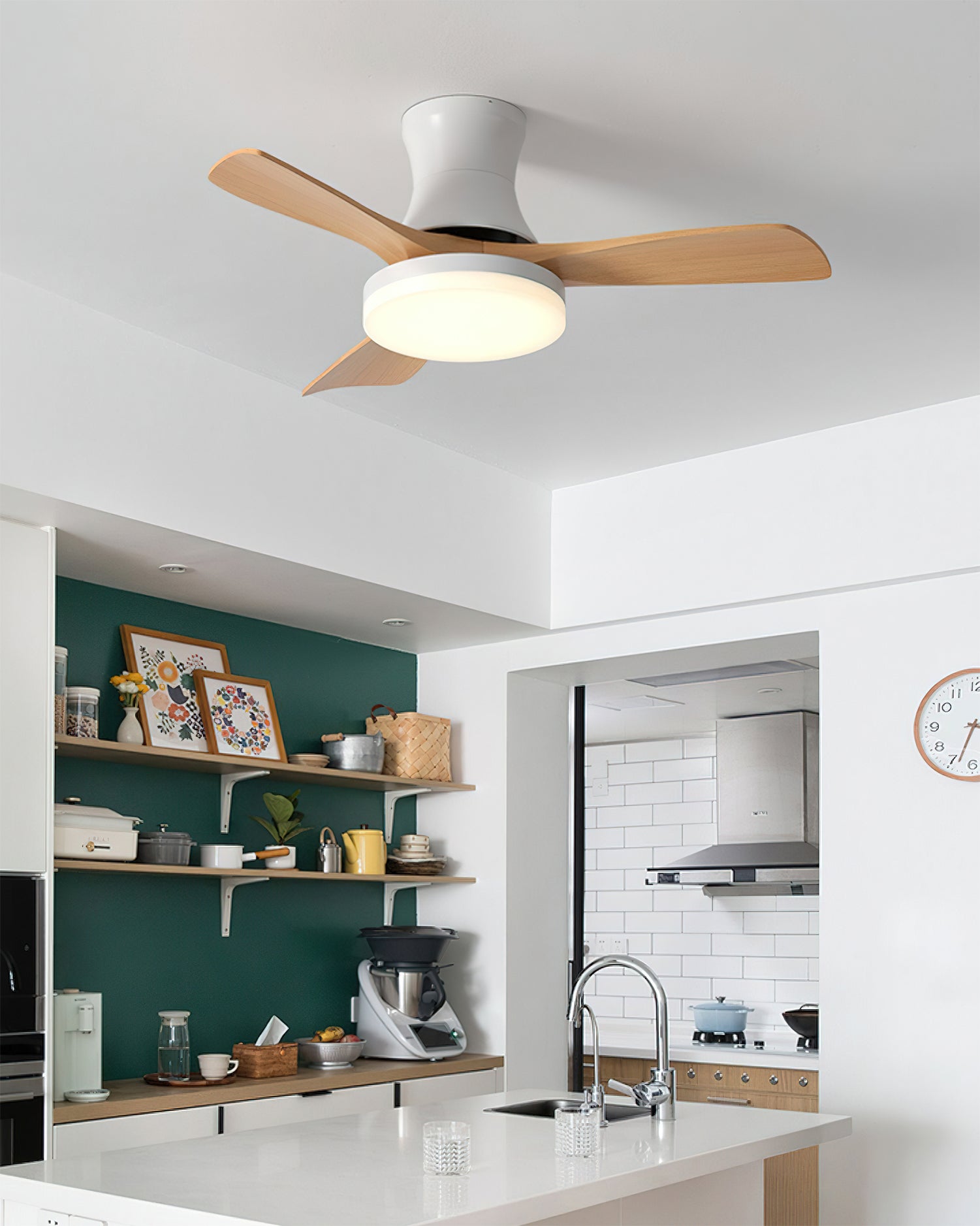 Minka Minimalist ABS Ceiling Fan Light