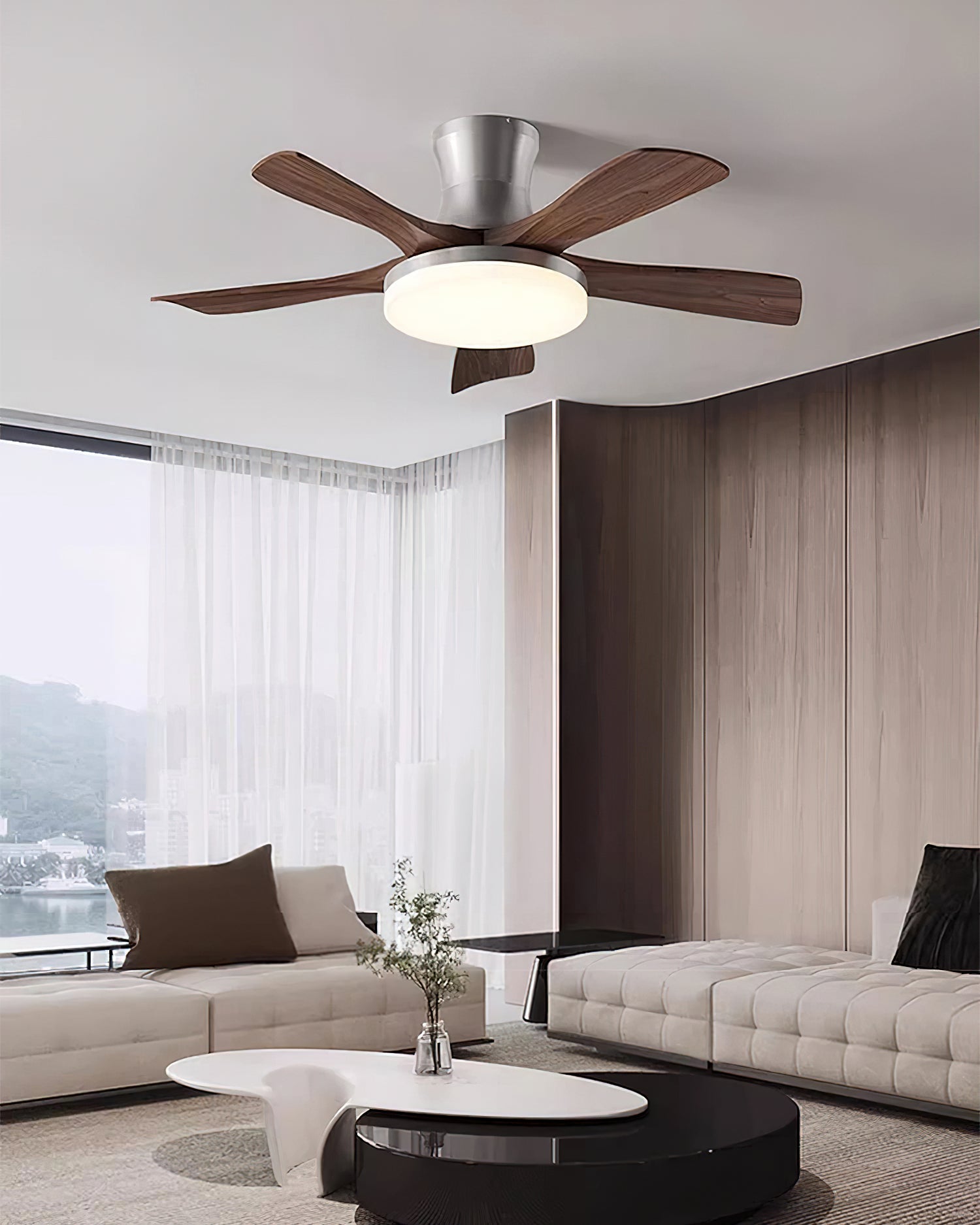 Minka Minimalist ABS Ceiling Fan Light