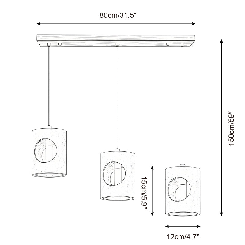 Mintra Scandinavian Travertine Pendant Light