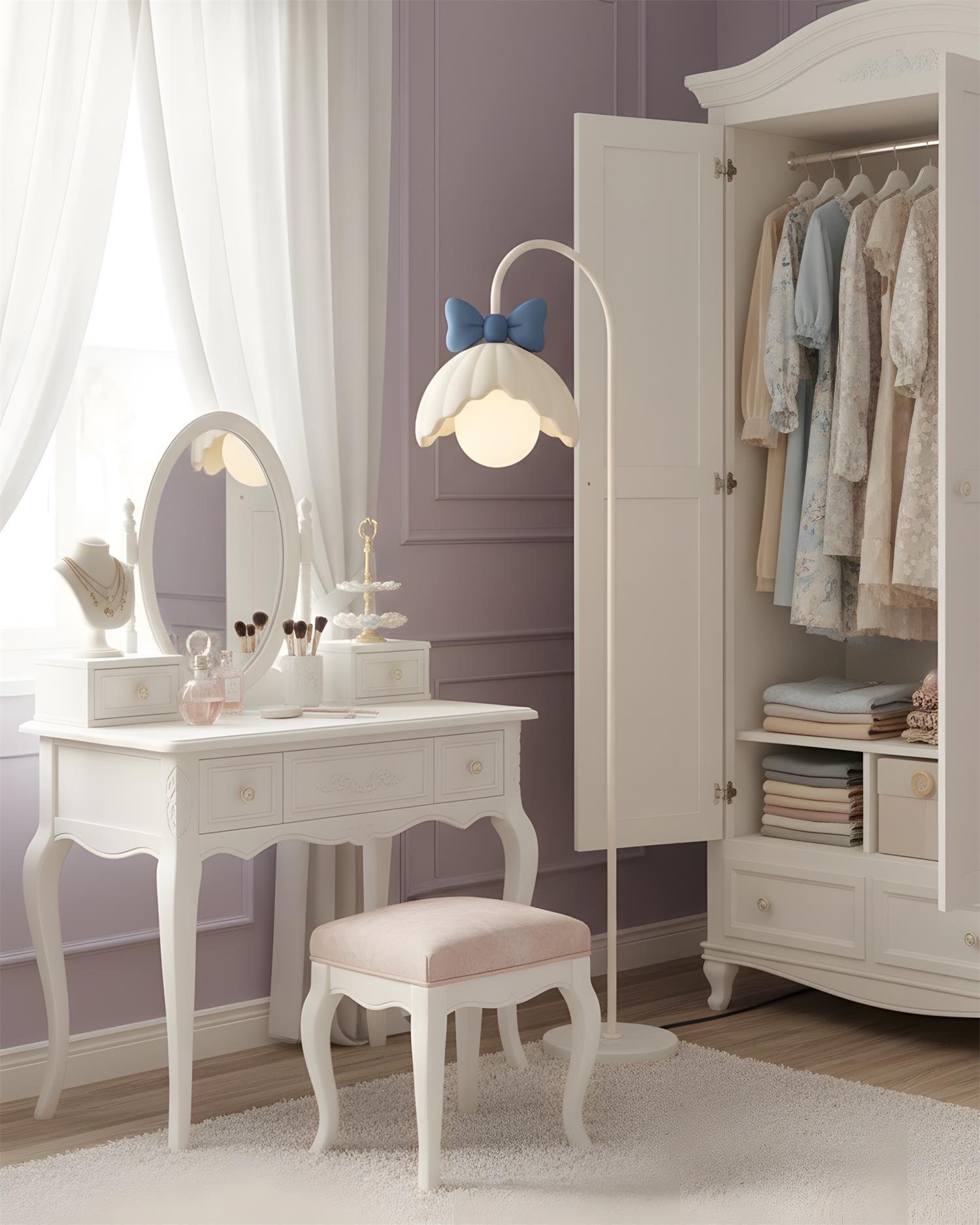 Minty Belle Modern Metal Floor Light