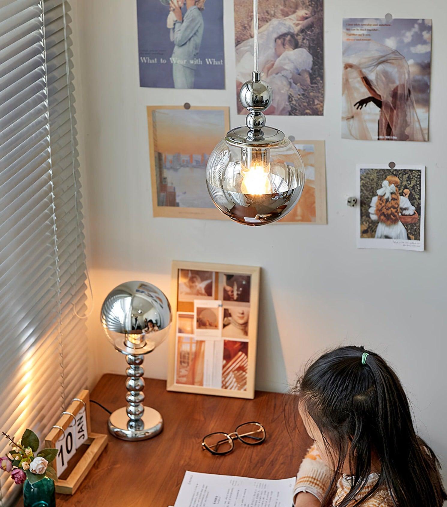 Zanorir Modern Minimalist Art Mirrorball Glass Metal Pendant Light - Blowlighting