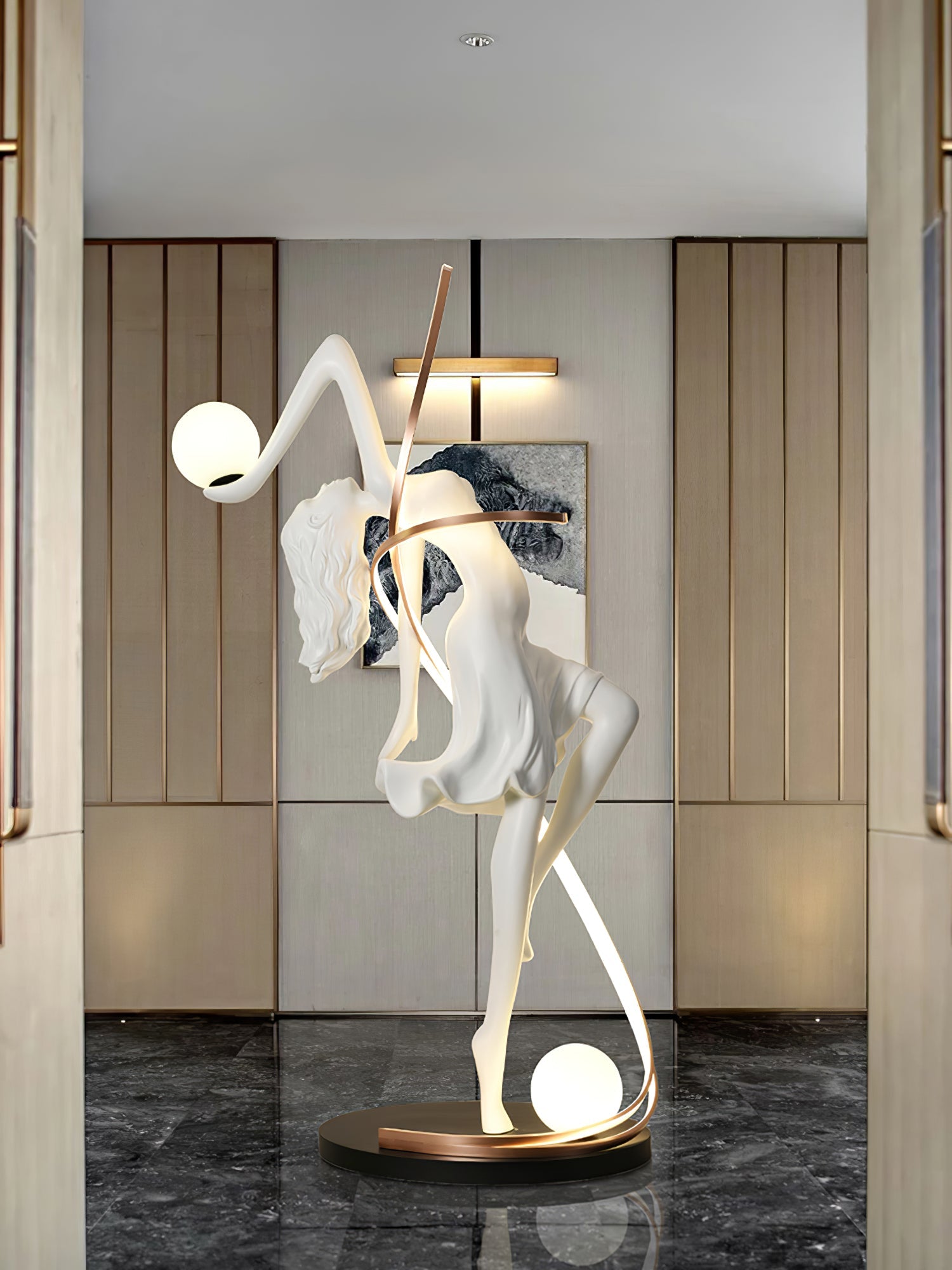 Misha Goddess Statue Floor Lamp - Blowlighting