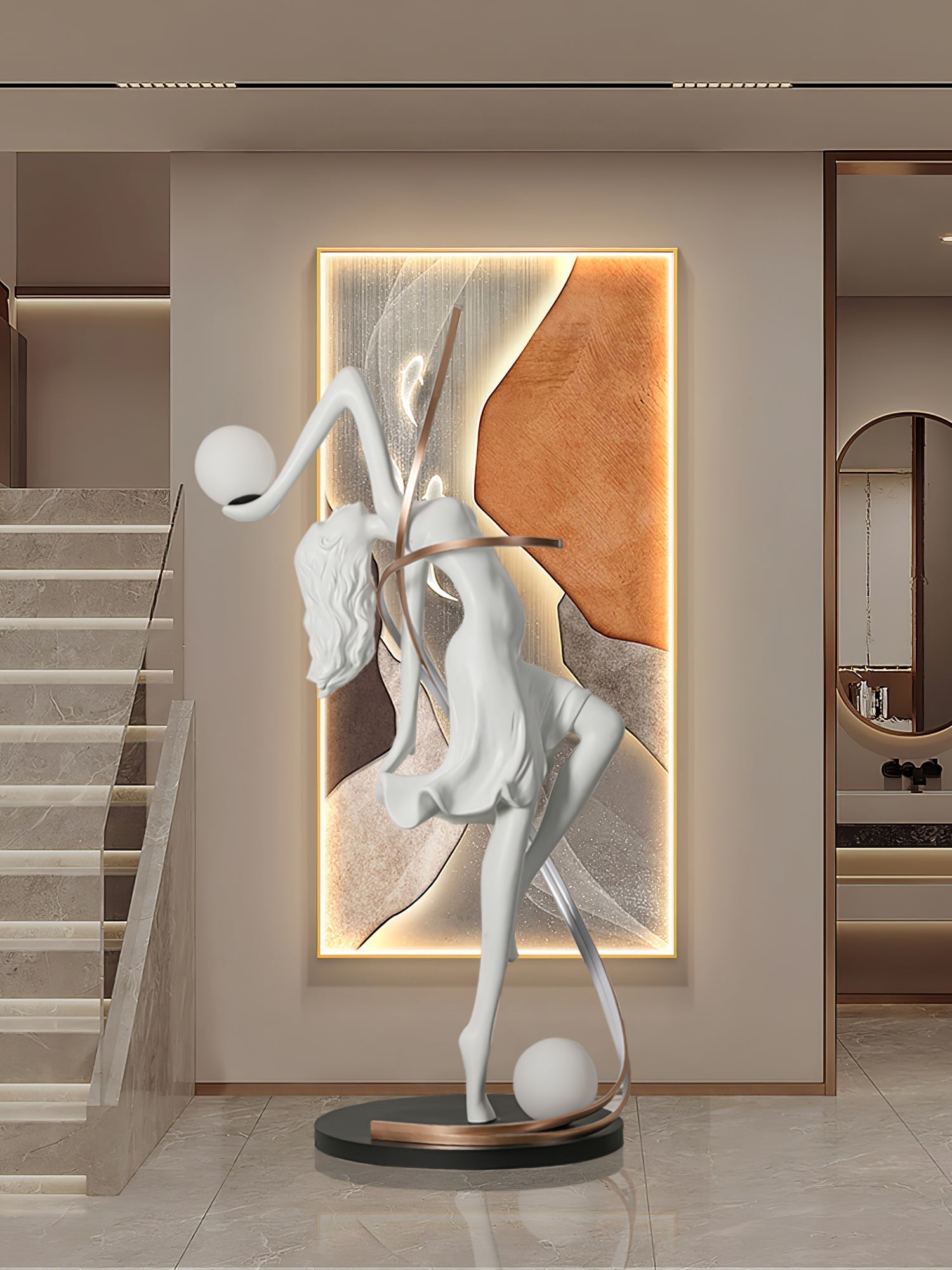 Misha Goddess Statue Floor Lamp - Blowlighting