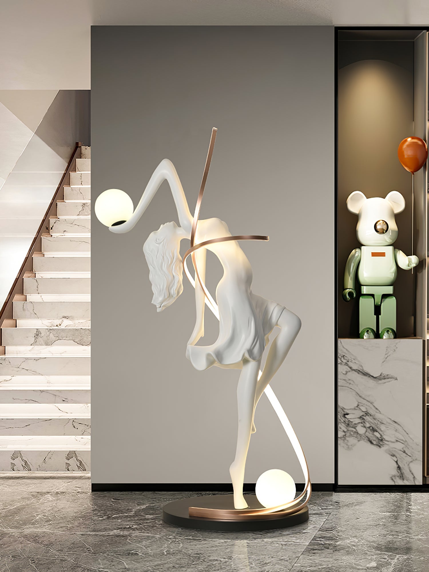 Misha Goddess Statue Floor Lamp - Blowlighting