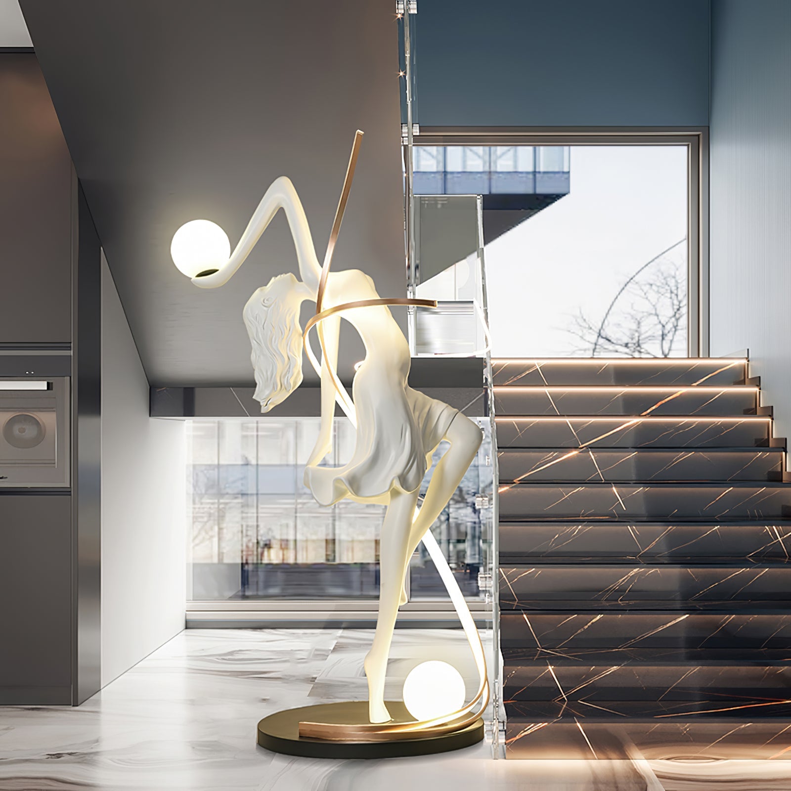 Misha Goddess Statue Floor Lamp - Blowlighting