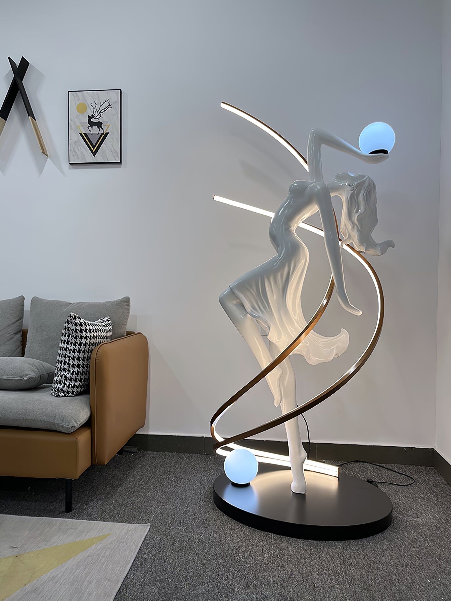 Misha Goddess Statue Floor Lamp - Blowlighting