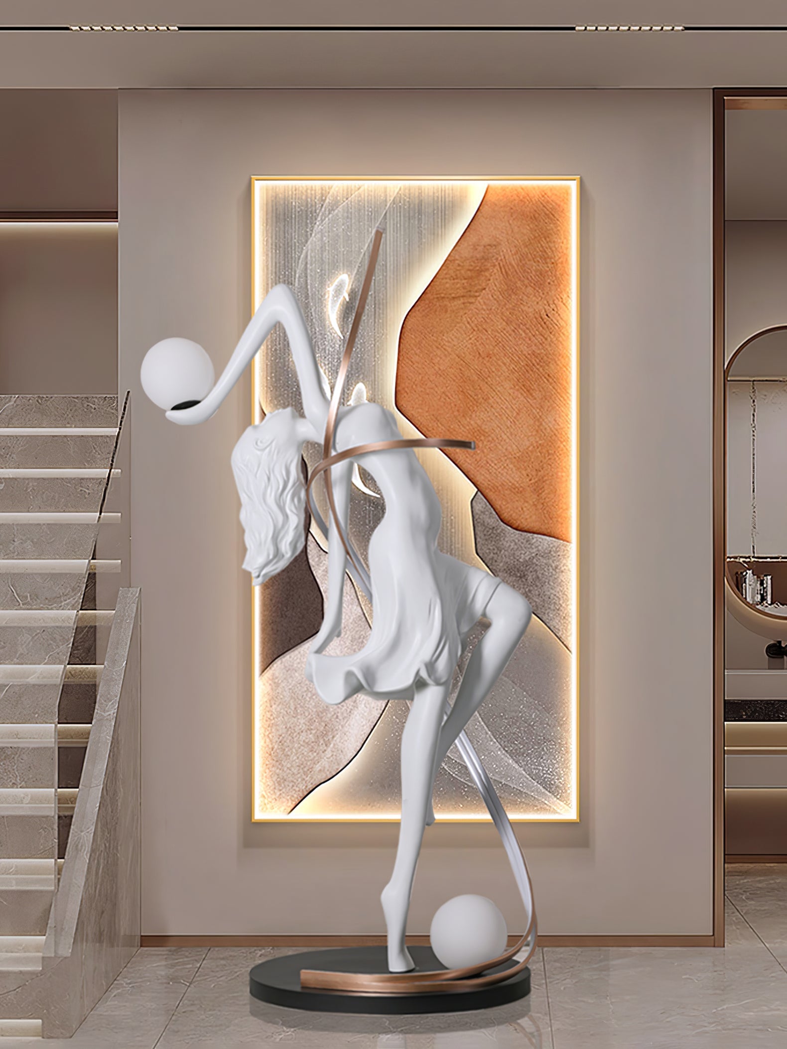 Misha Goddess Statue Floor Lamp - Blowlighting