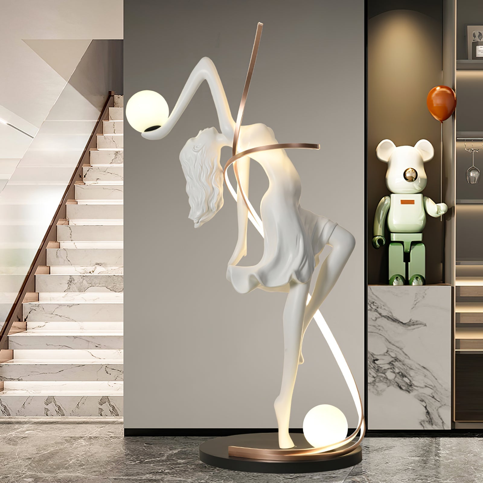 Misha Goddess Statue Floor Lamp - Blowlighting