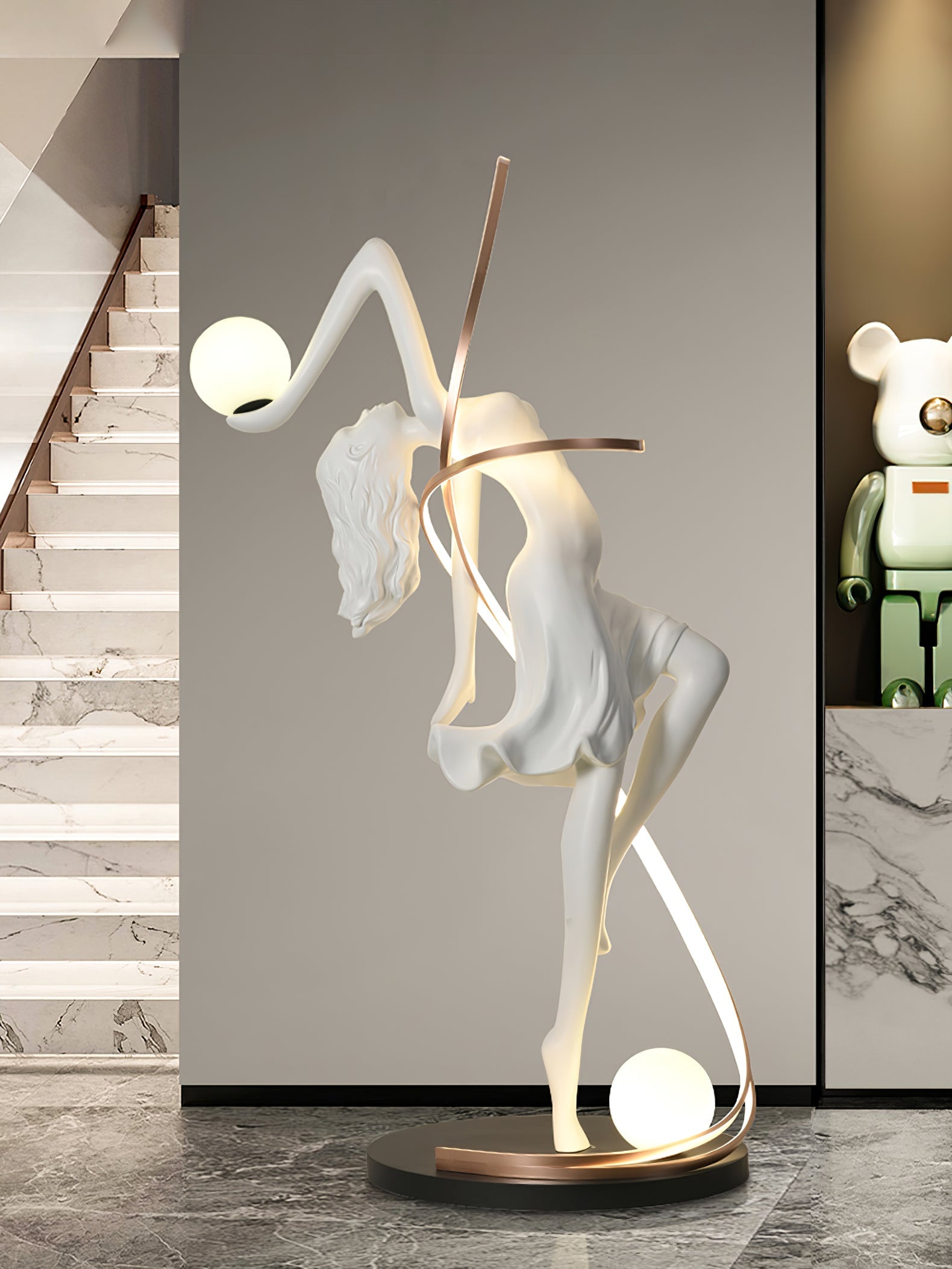 Misha Goddess Statue Floor Lamp - Blowlighting