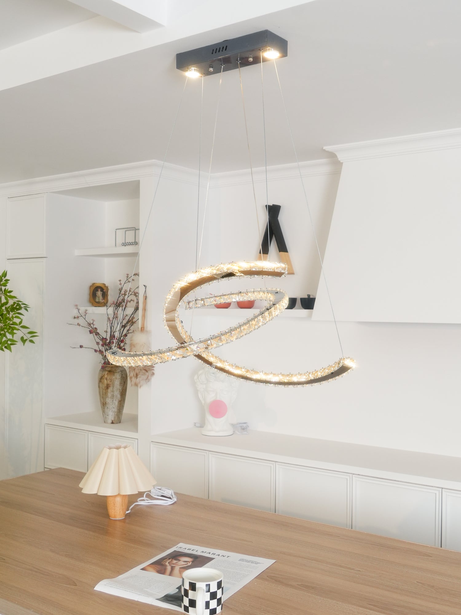 Modern Crystal Double C Chandelier - Blowlighting