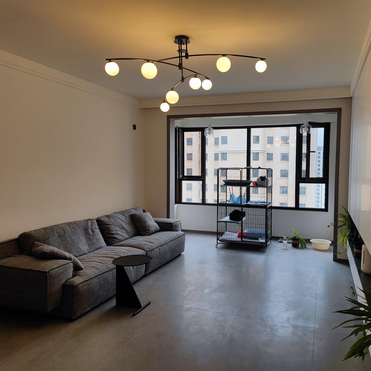 Modern Long Arm Chandelier - Blowlighting