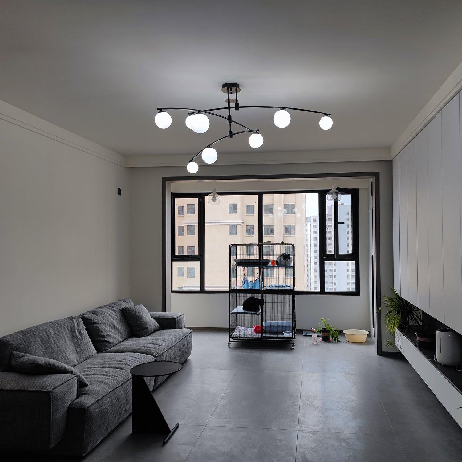 Modern Long Arm Chandelier - Blowlighting