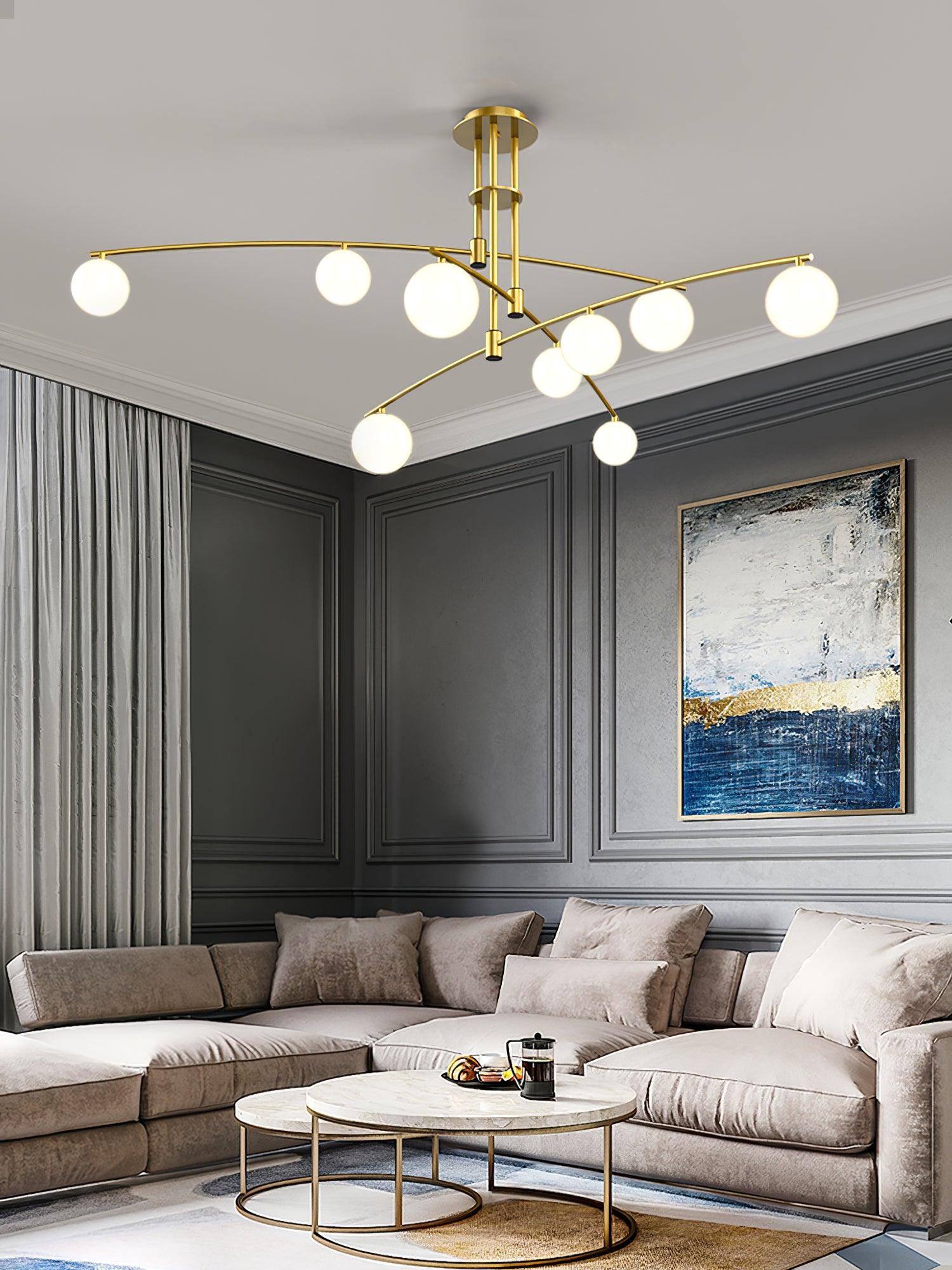 Modern Long Arm Chandelier - Blowlighting