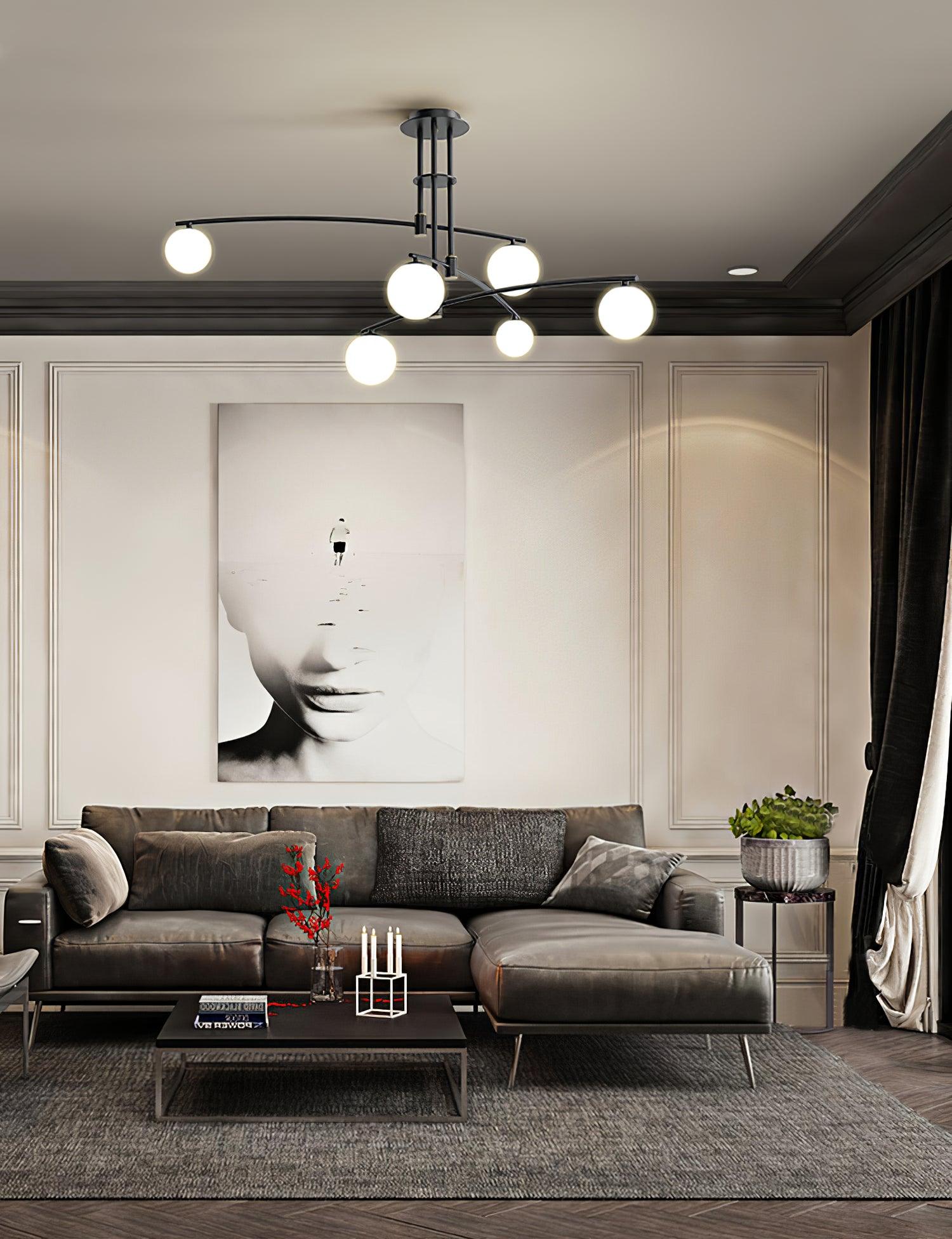 Modern Long Arm Chandelier - Blowlighting