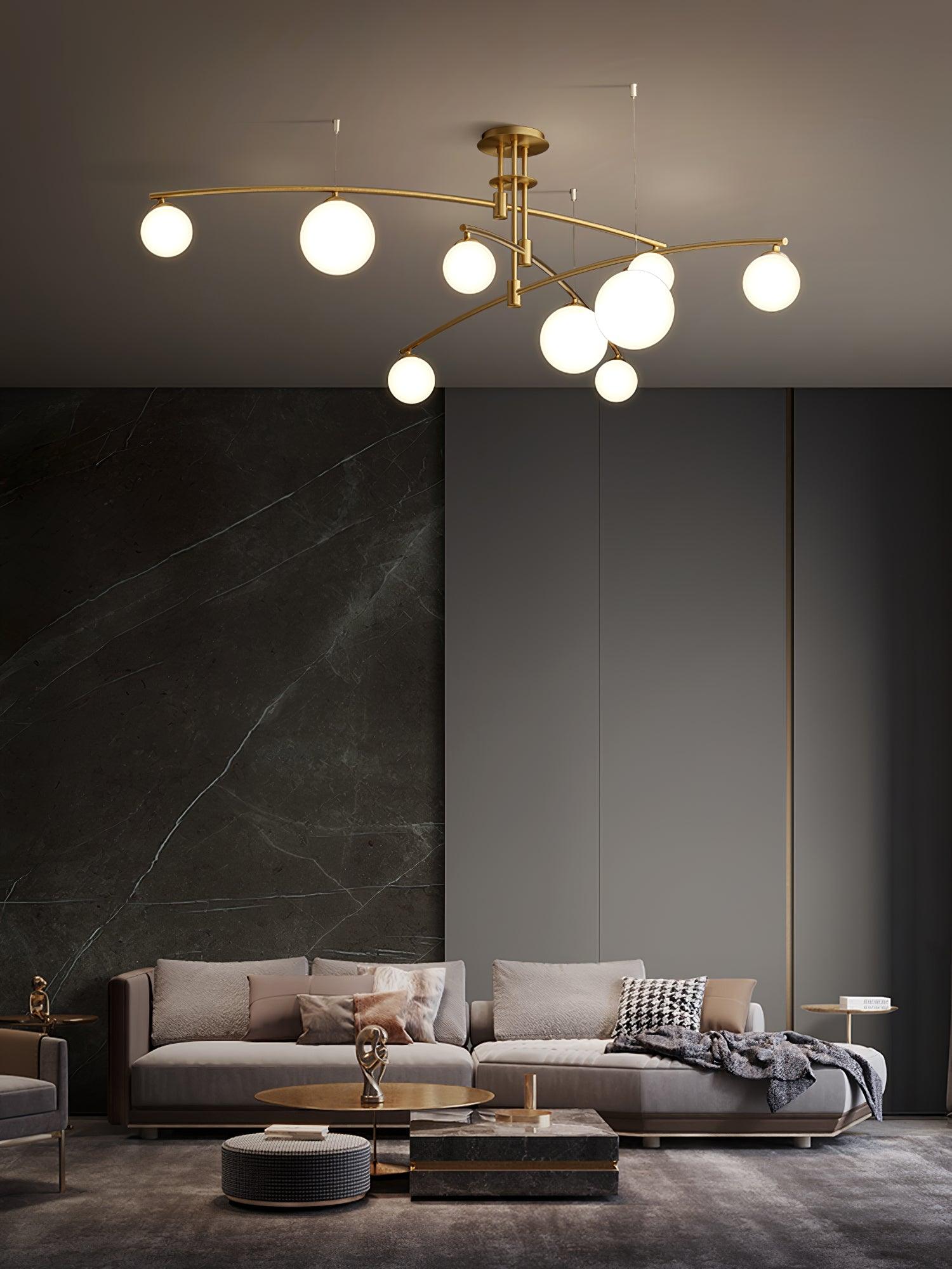 Modern Long Arm Chandelier - Blowlighting