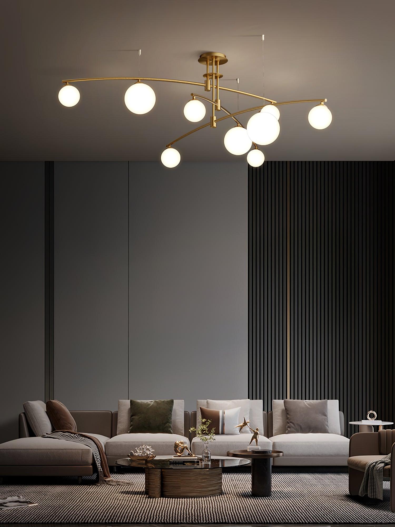 Modern Long Arm Chandelier - Blowlighting