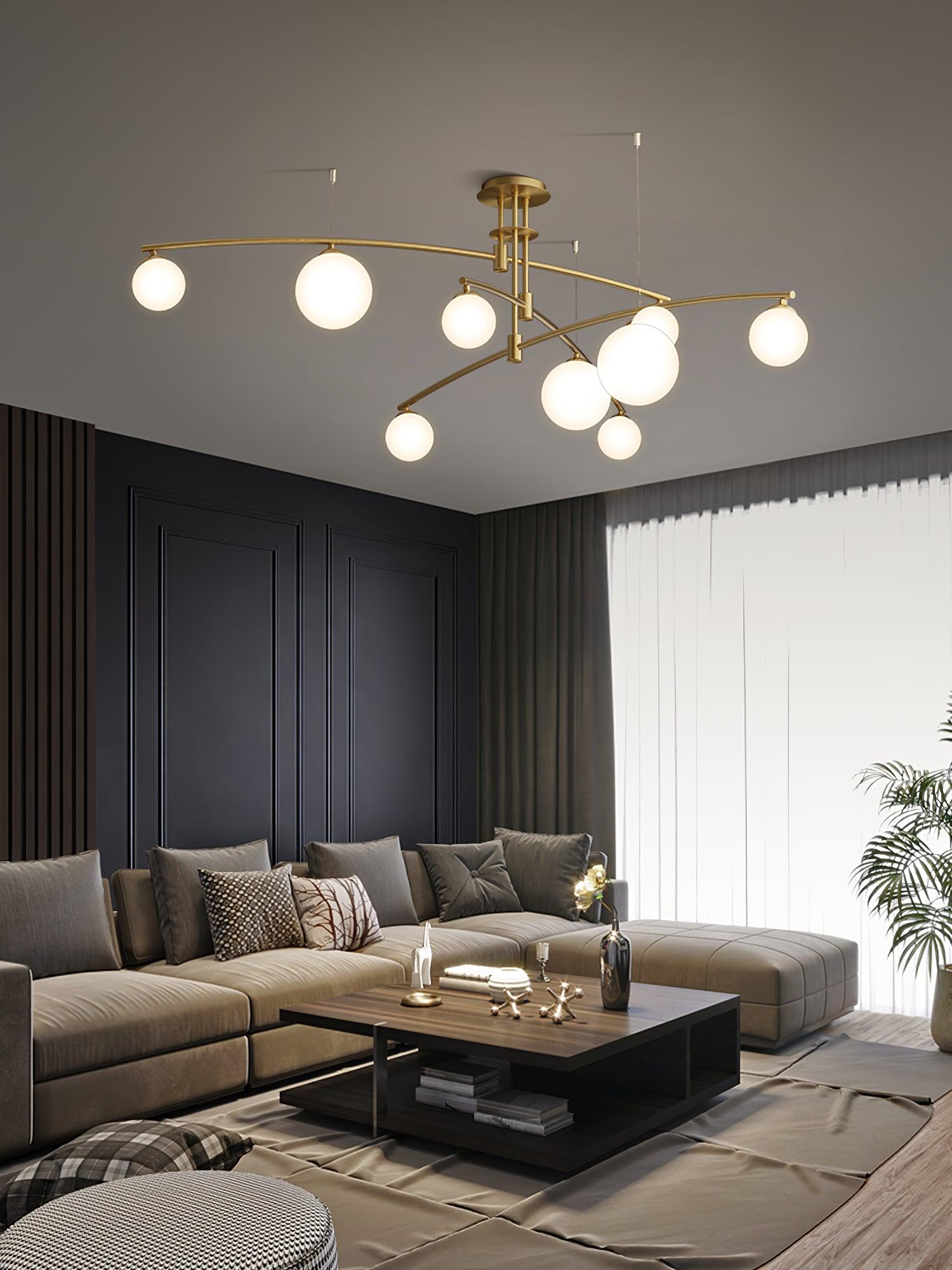 Modern Long Arm Chandelier - Blowlighting