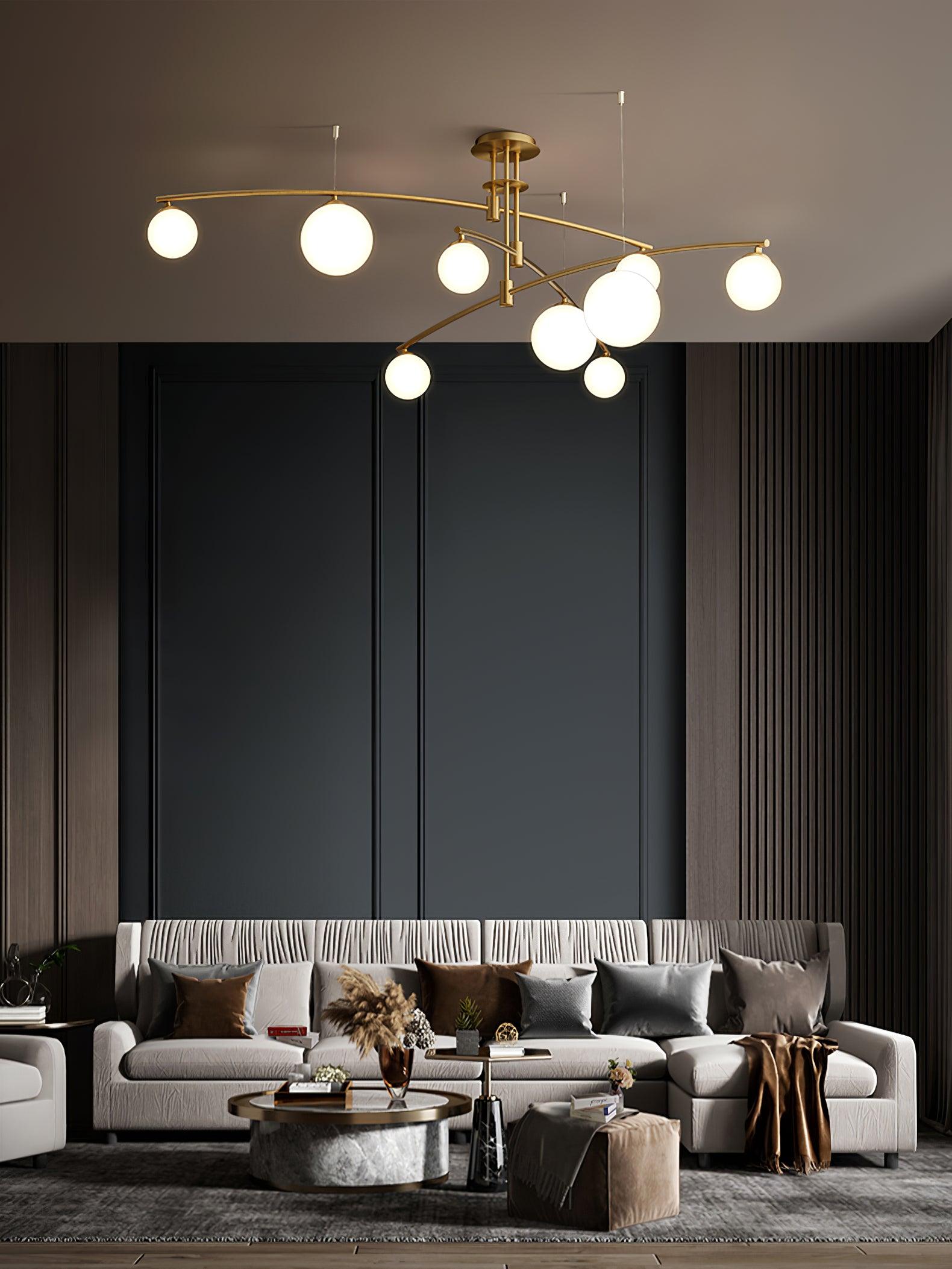 Modern Long Arm Chandelier - Blowlighting
