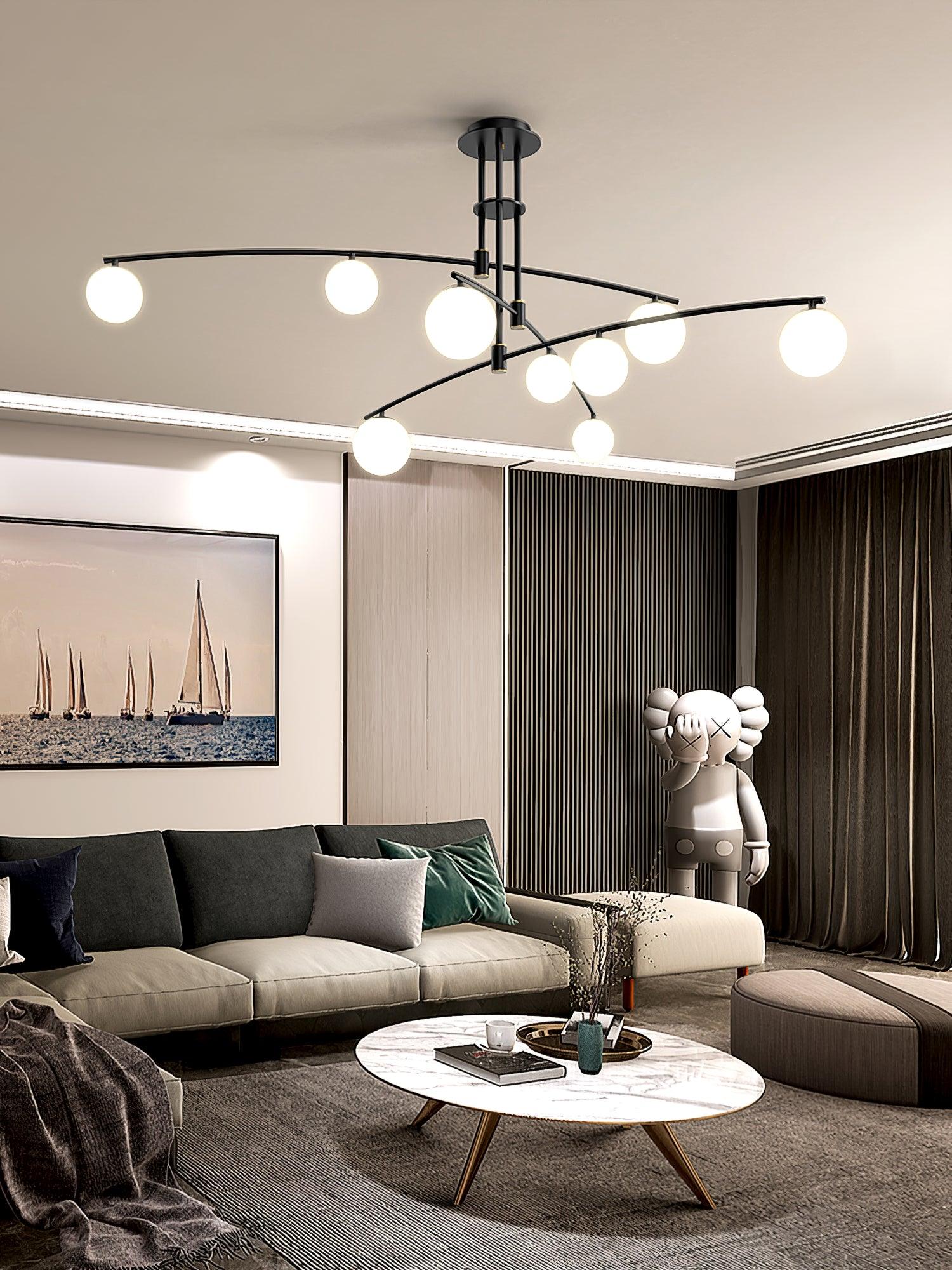 Modern Long Arm Chandelier - Blowlighting
