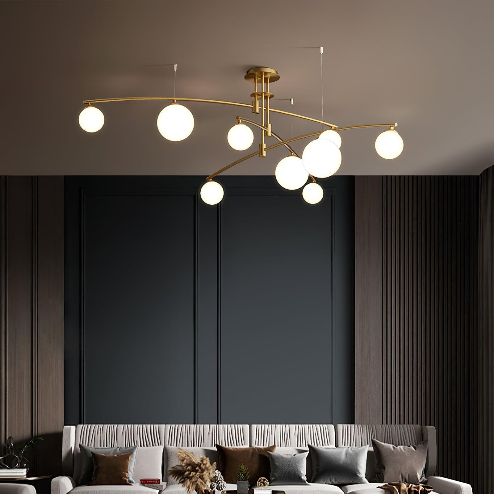 Modern Long Arm Chandelier - Blowlighting