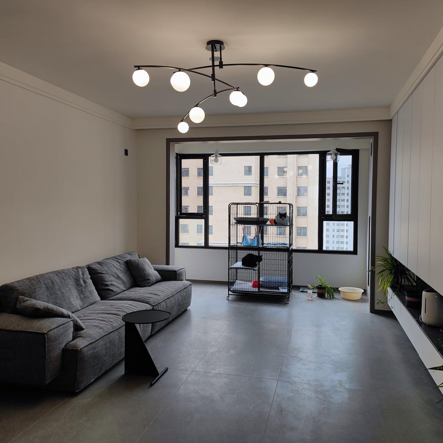 Modern Long Arm Chandelier - Blowlighting