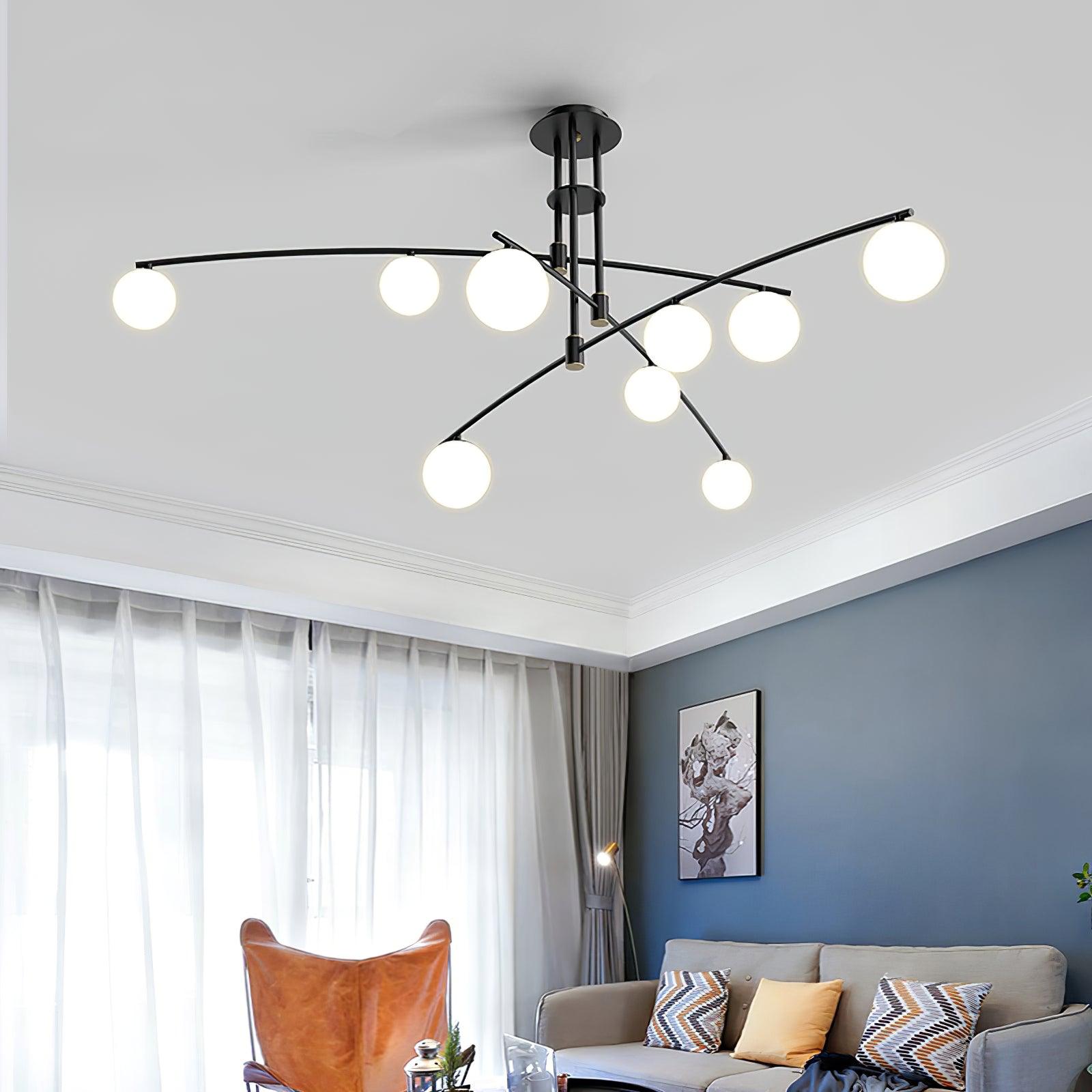 Modern Long Arm Chandelier - Blowlighting