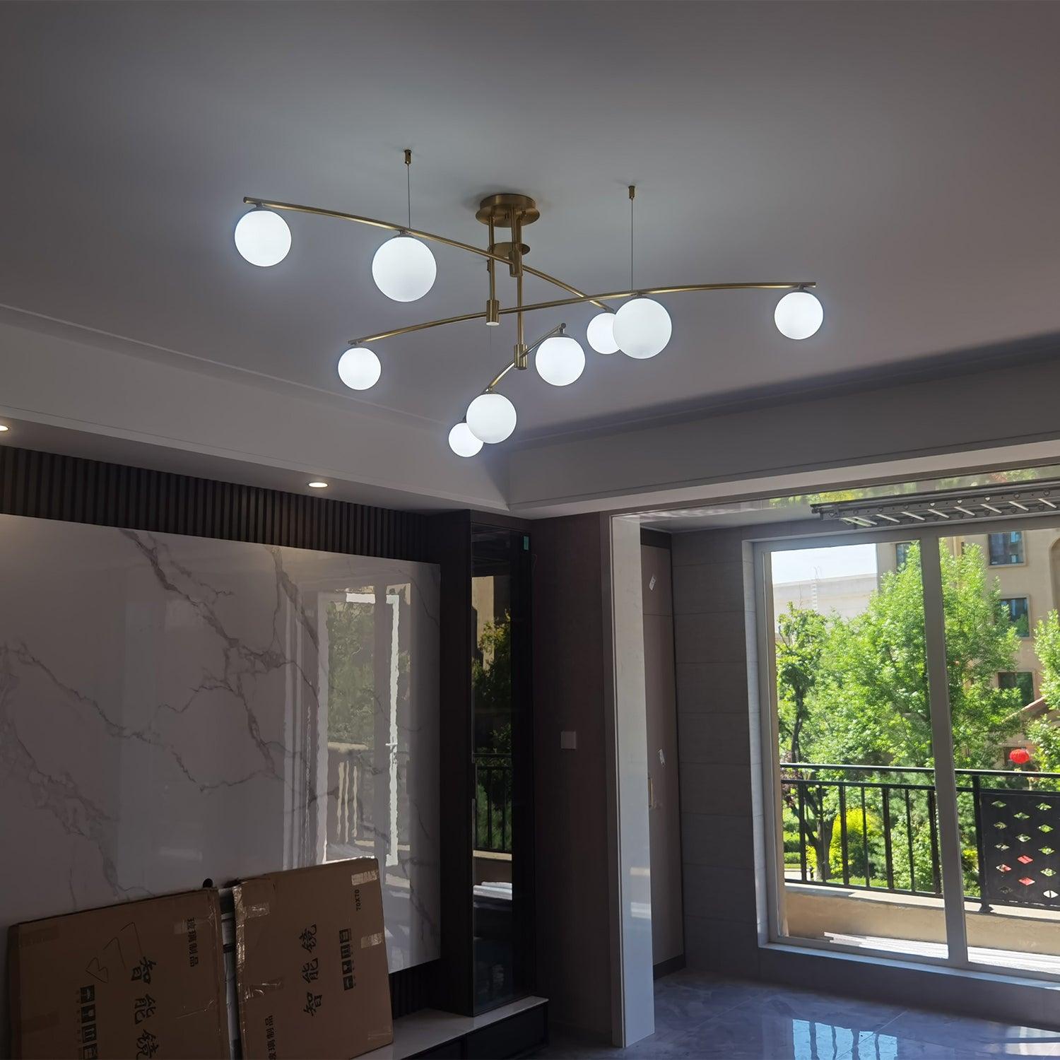 Modern Long Arm Chandelier - Blowlighting