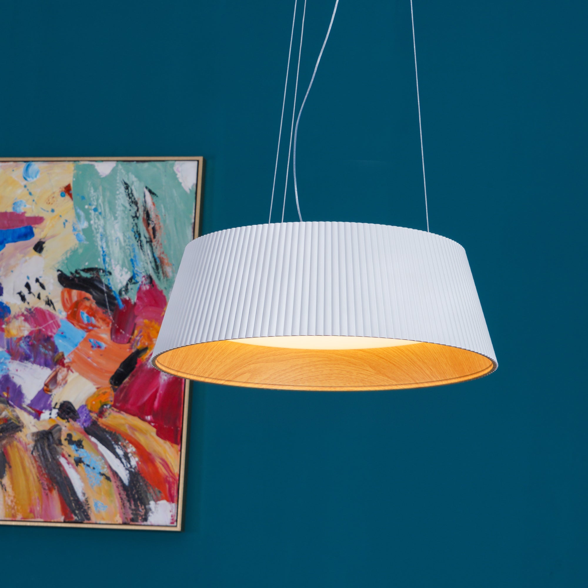 Modern Ribbed Pendant Light - Blowlighting