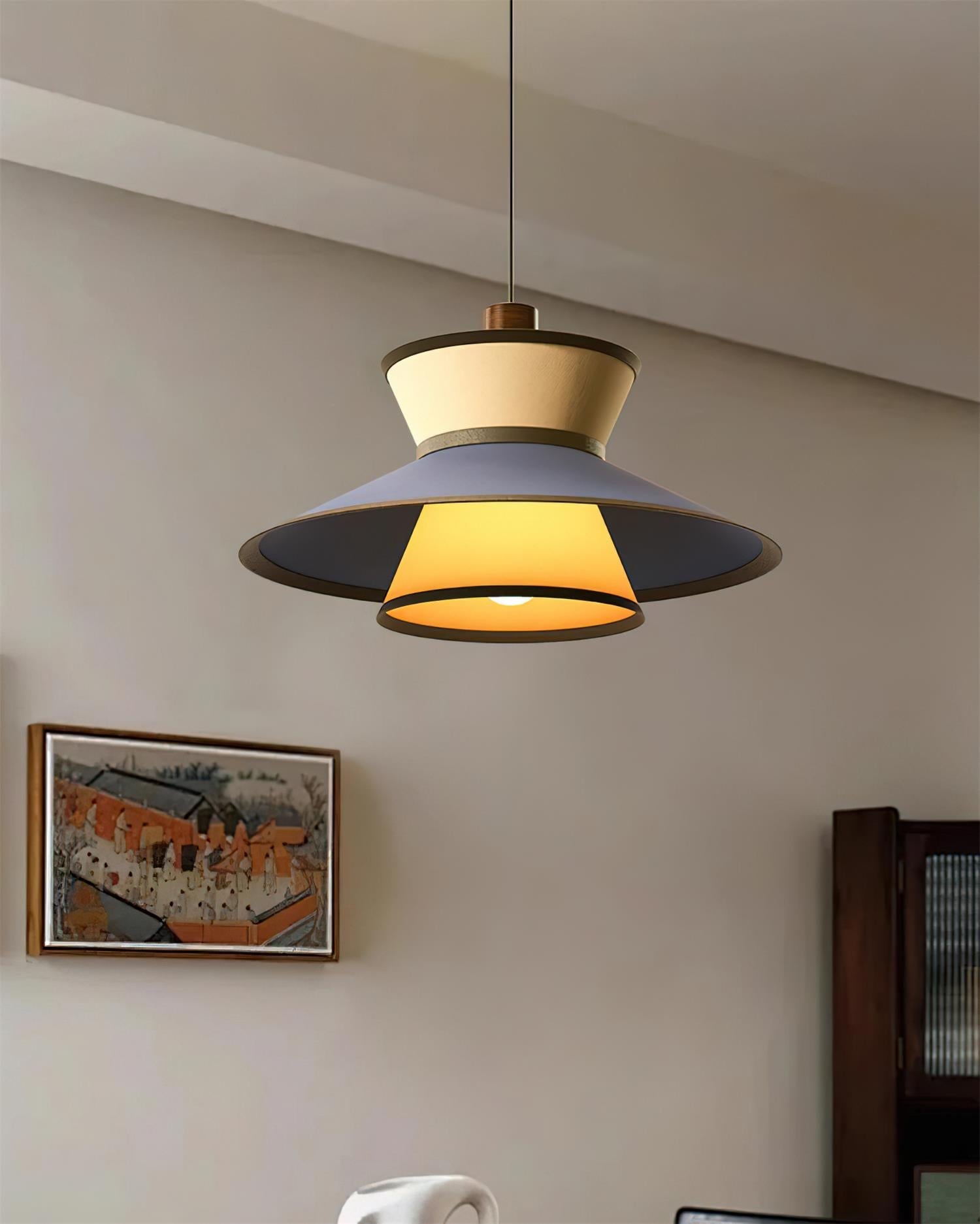 Modula Oriental Fabric Pendant Light
