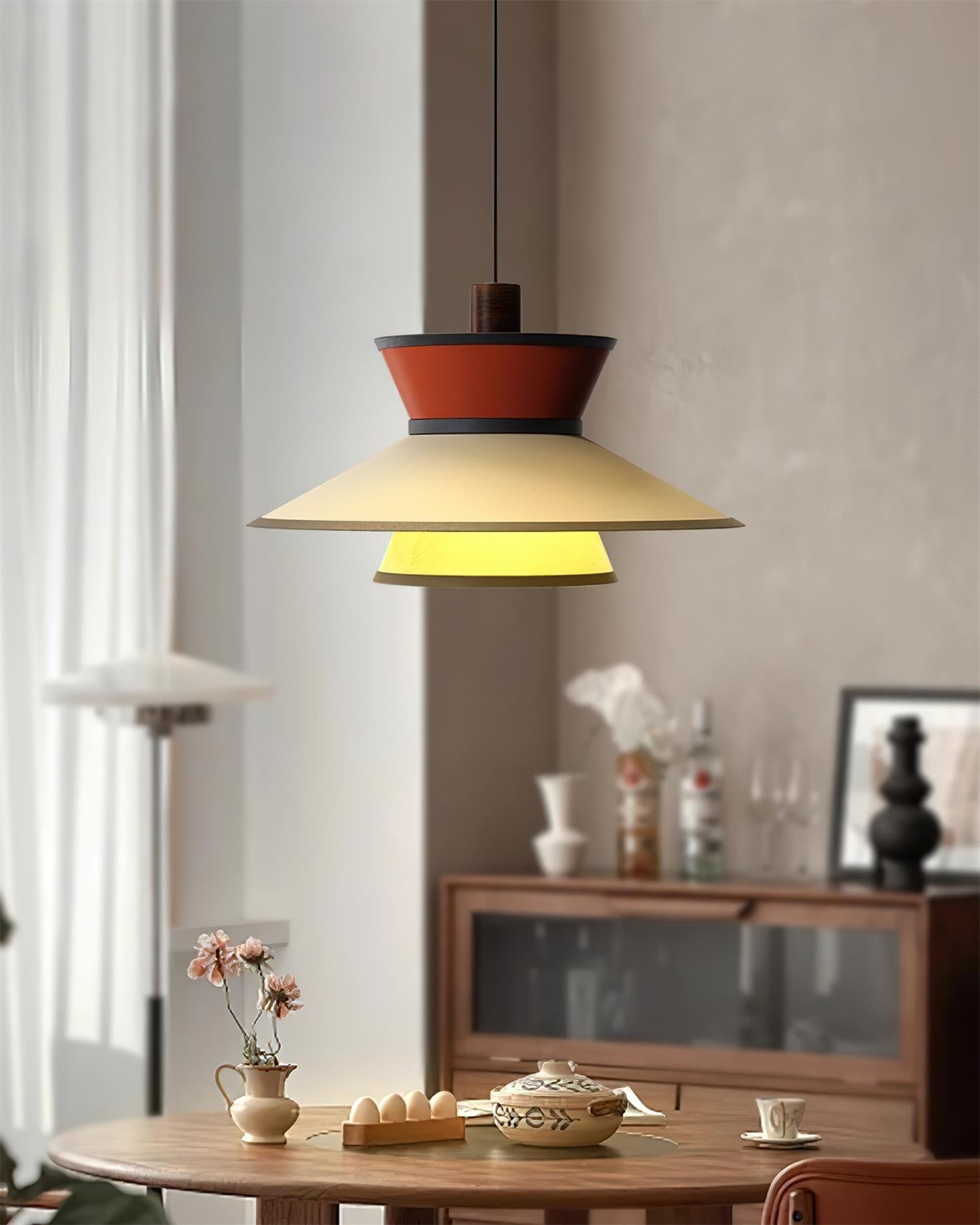 Modula Oriental Fabric Pendant Light