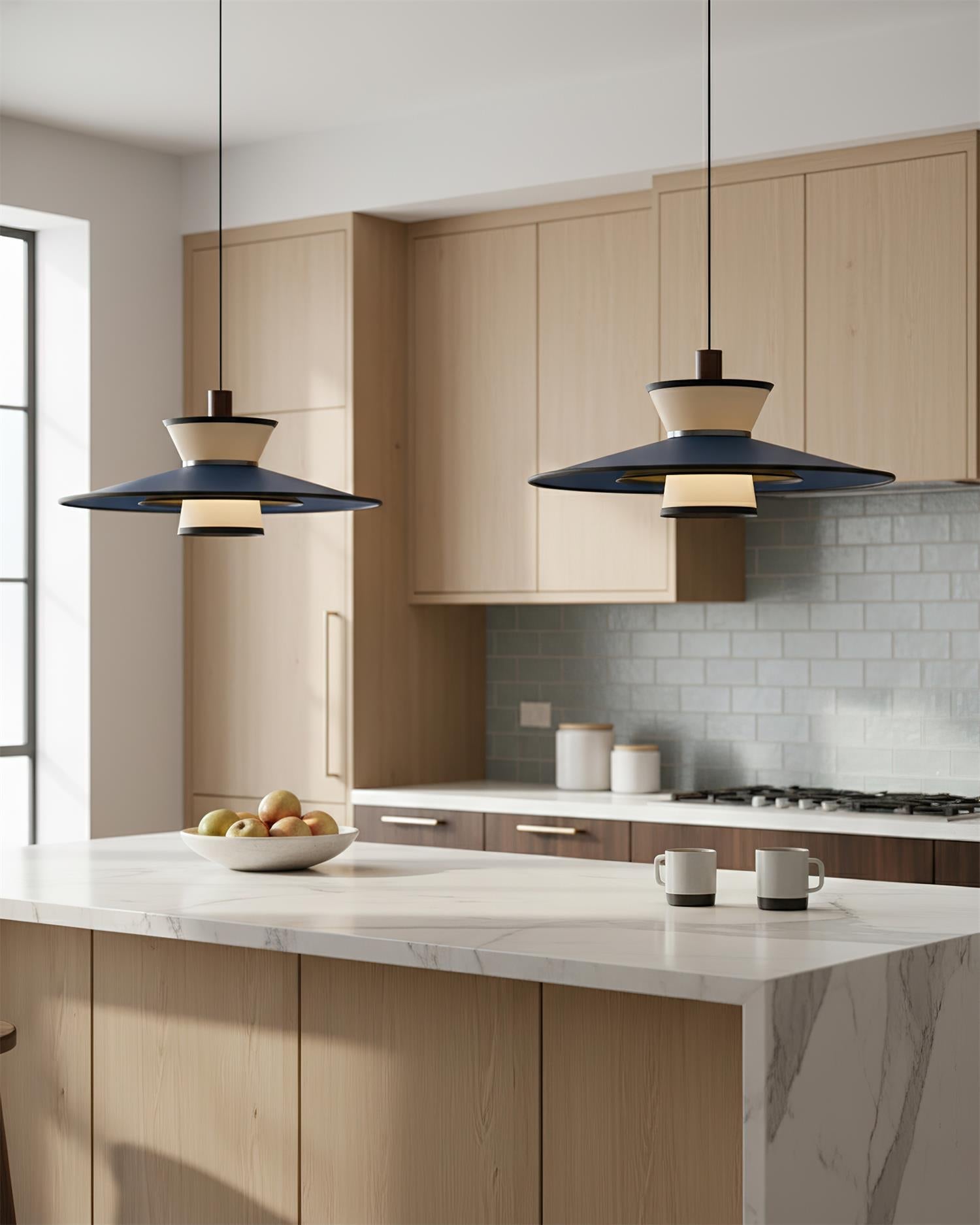 Modula Oriental Fabric Pendant Light